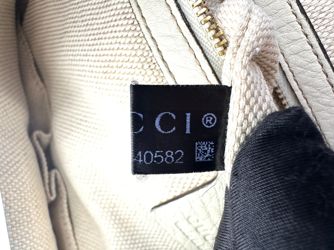 Gucci Soho White Leather Hobo Bag GG1146