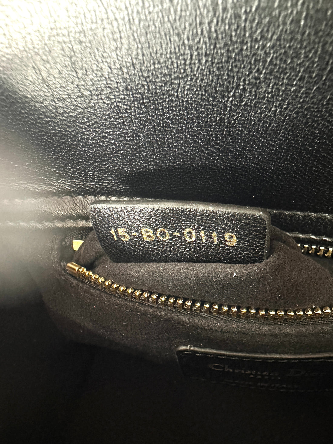 Christian Dior Lady Dior Black Cannage Leather Handle Bag With Silver Charms DR760