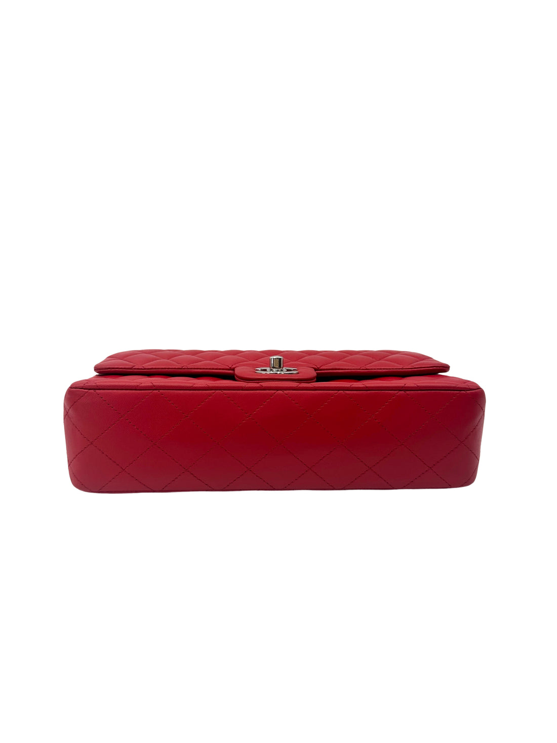 Chanel Classic Flap Red Quilted Leather Flap Bag With Silver Buckle(18***28) CC2055