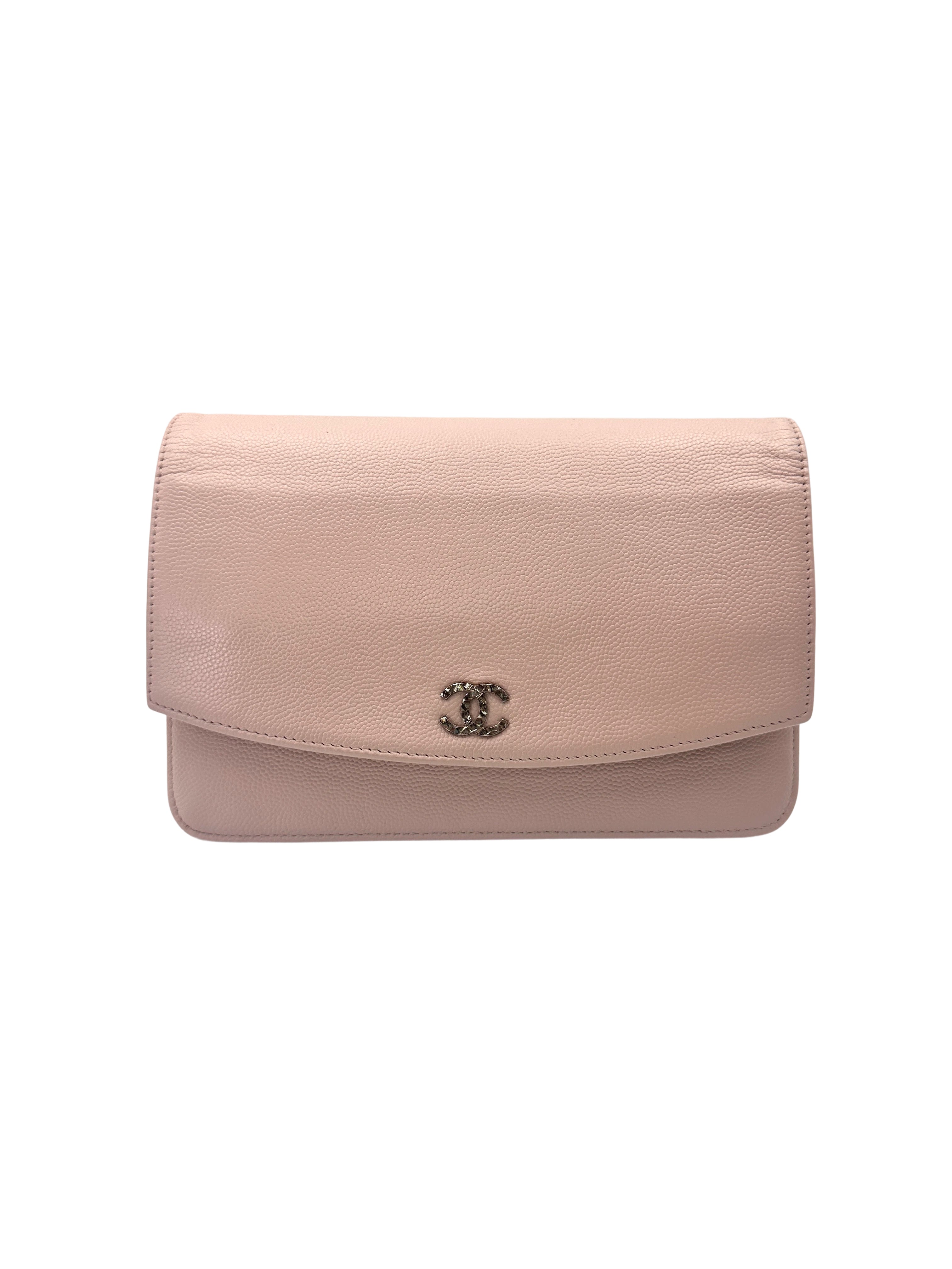 Chanel Pink Leather Wallet On Chain(14***45) CC2056