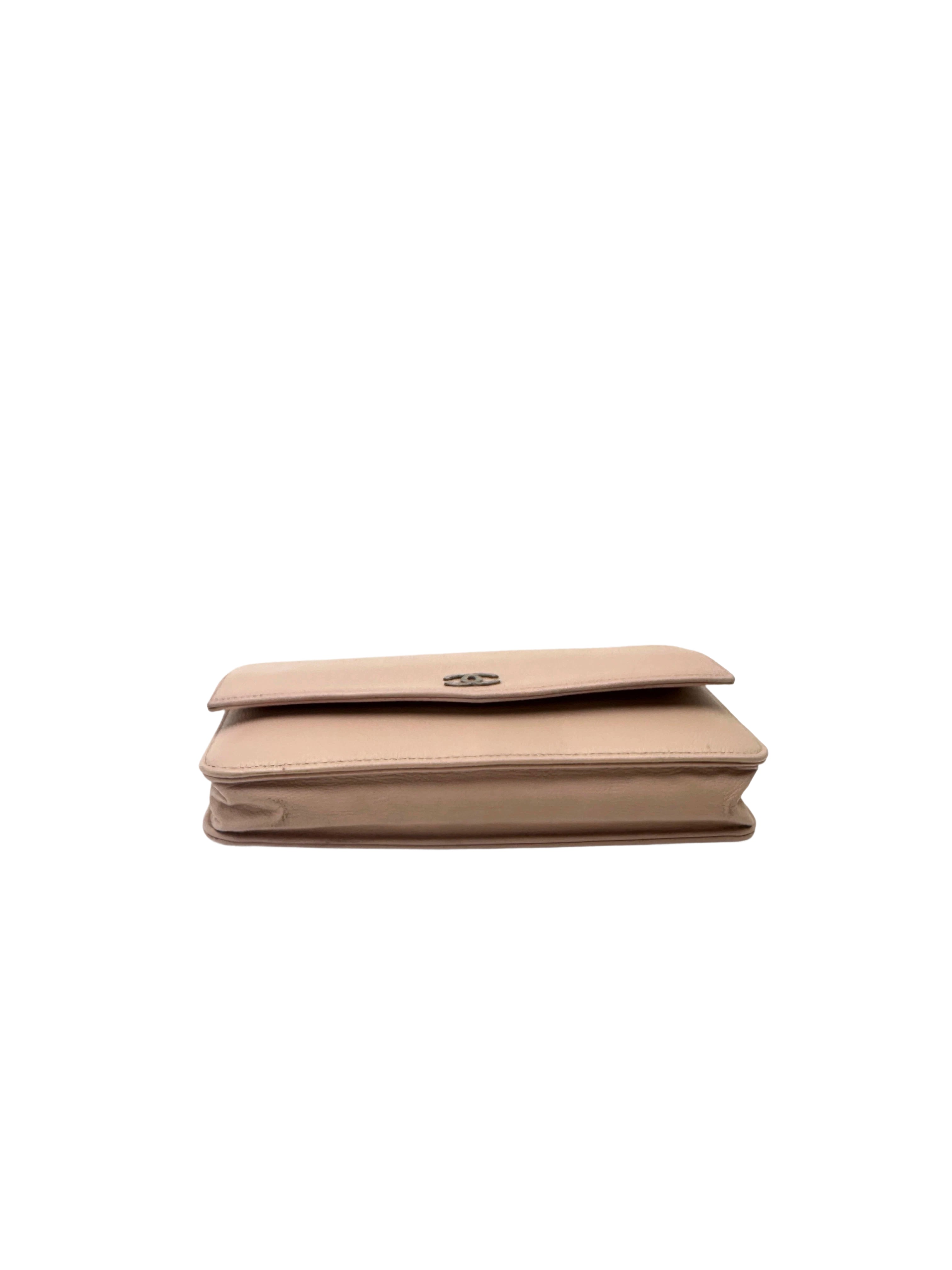 Chanel Pink Leather Wallet On Chain(14***45) CC2056