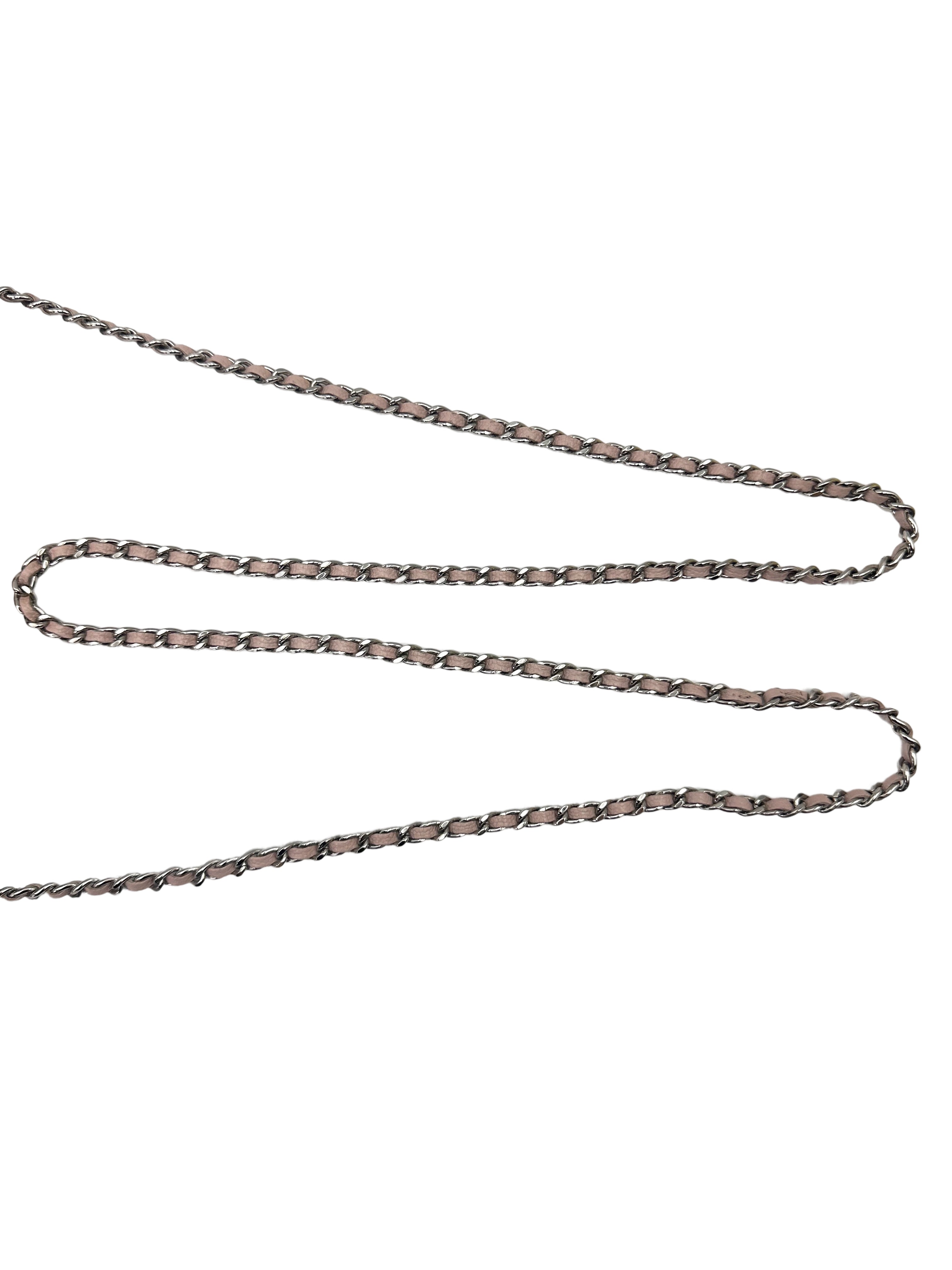 Chanel Pink Leather Wallet On Chain(14***45) CC2056