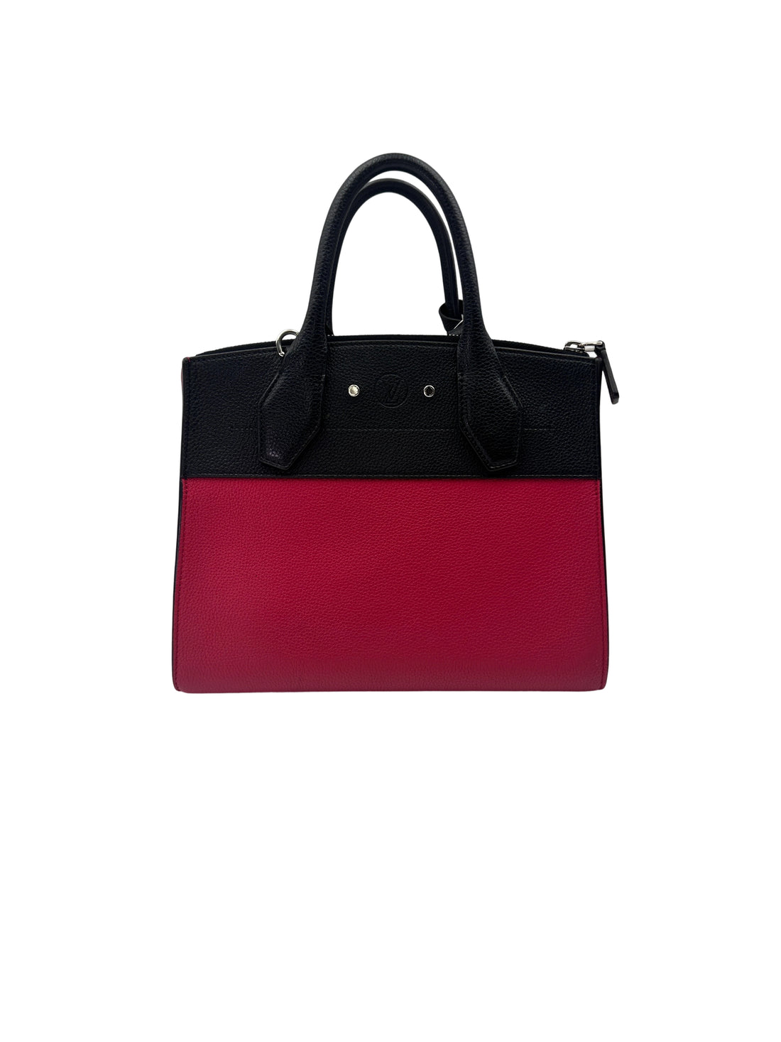 Louis Vuitton City Steamer PM Black/Red Grained Leather Handle Bag LV2887