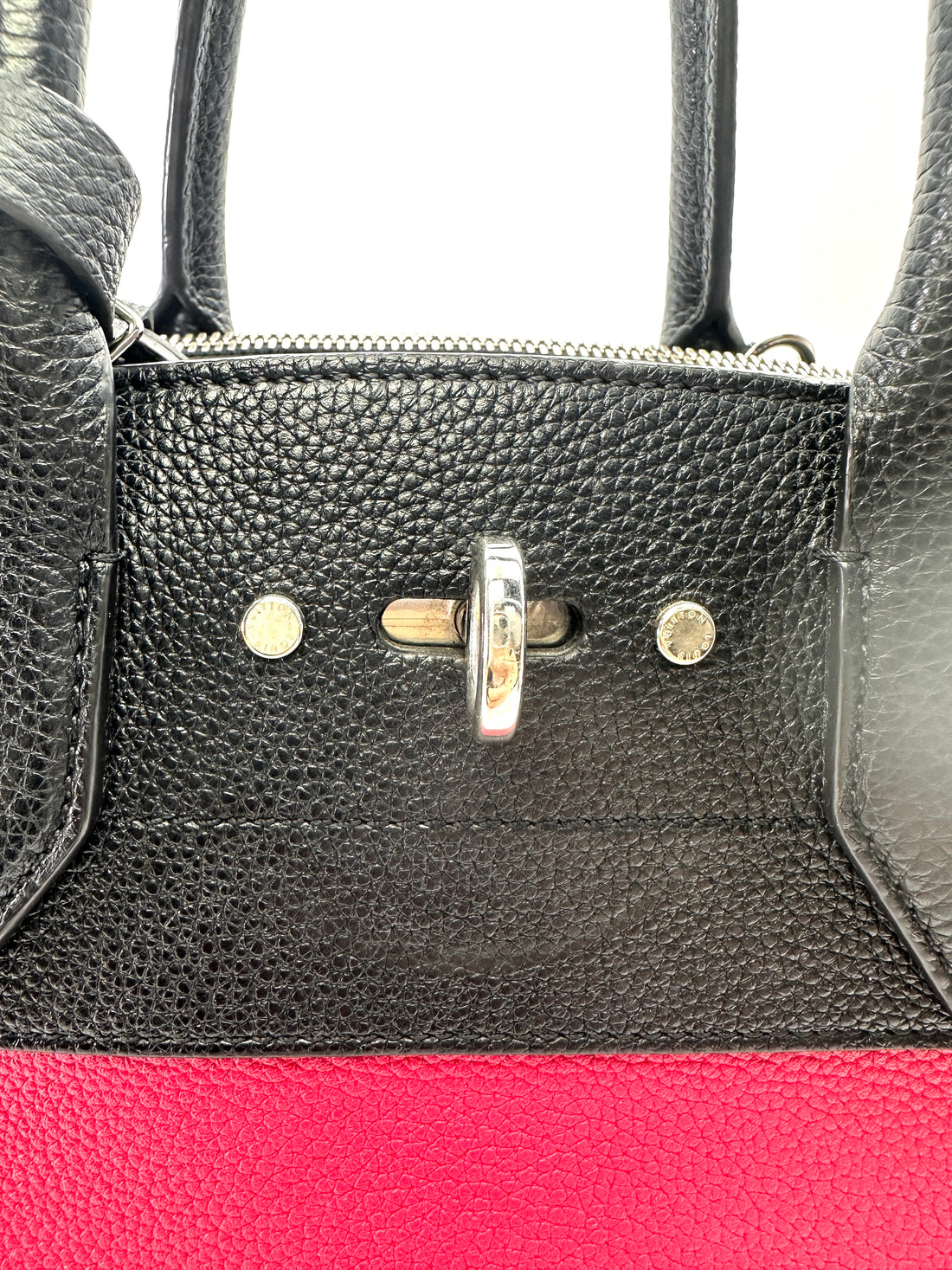 Louis Vuitton City Steamer PM Black/Red Grained Leather Handle Bag LV2887