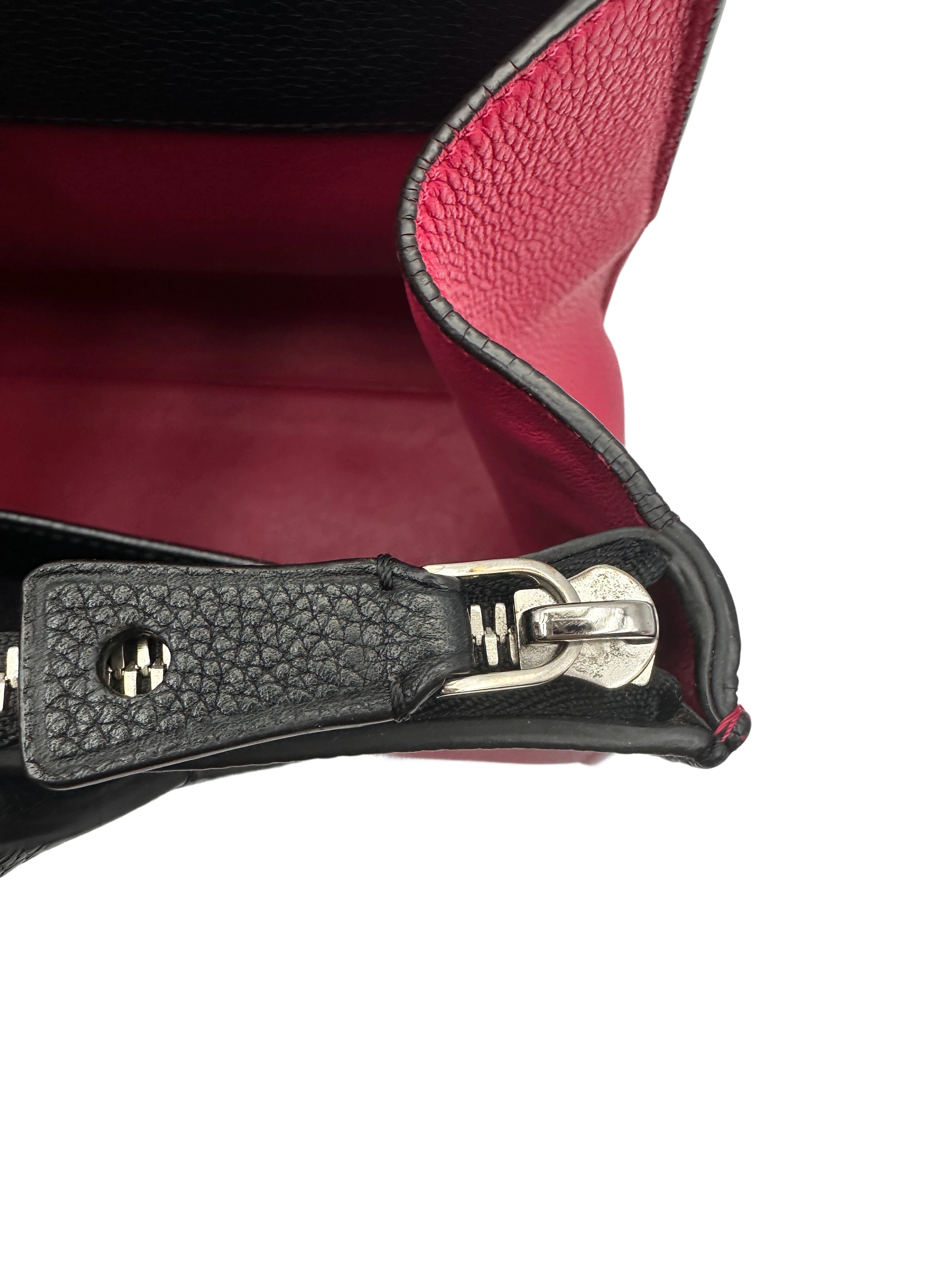 Louis Vuitton City Steamer PM Black/Red Grained Leather Handle Bag LV2887