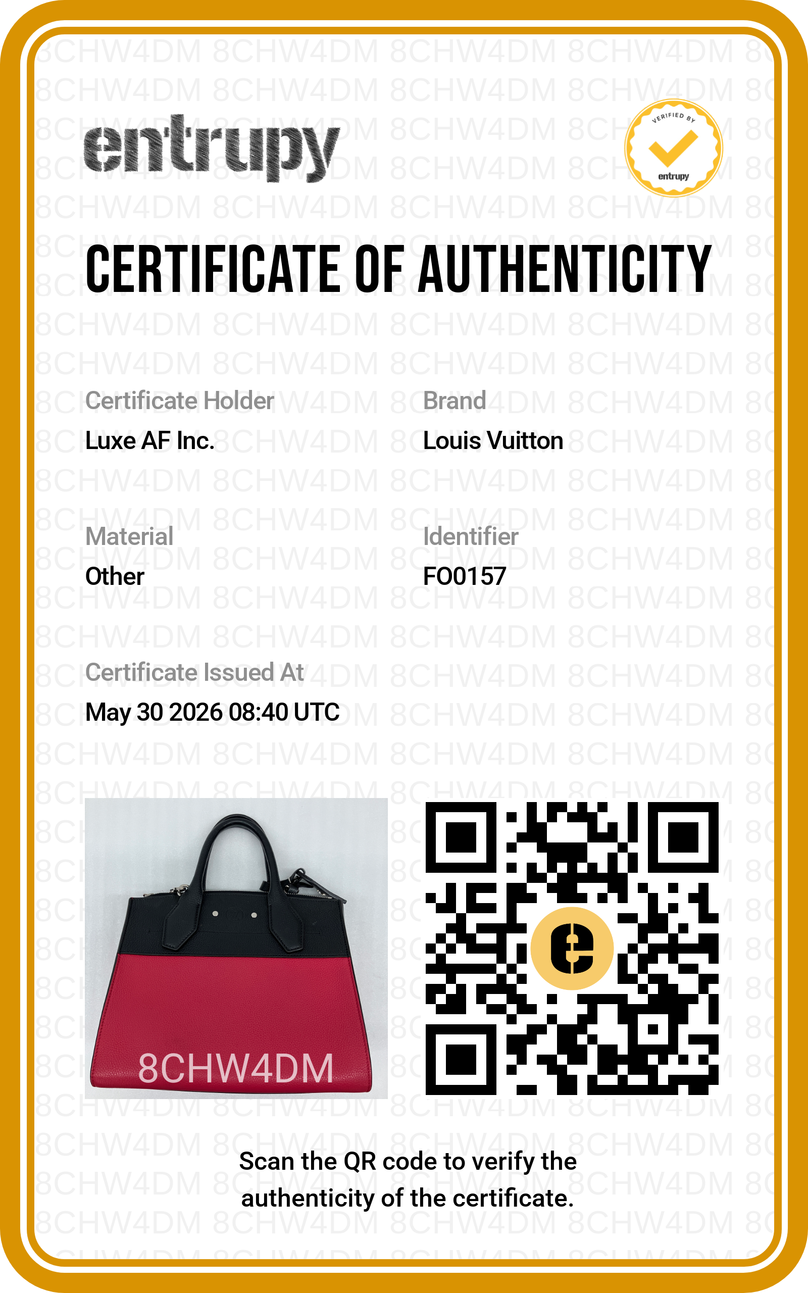 Louis Vuitton City Steamer PM Black/Red Grained Leather Handle Bag LV2887