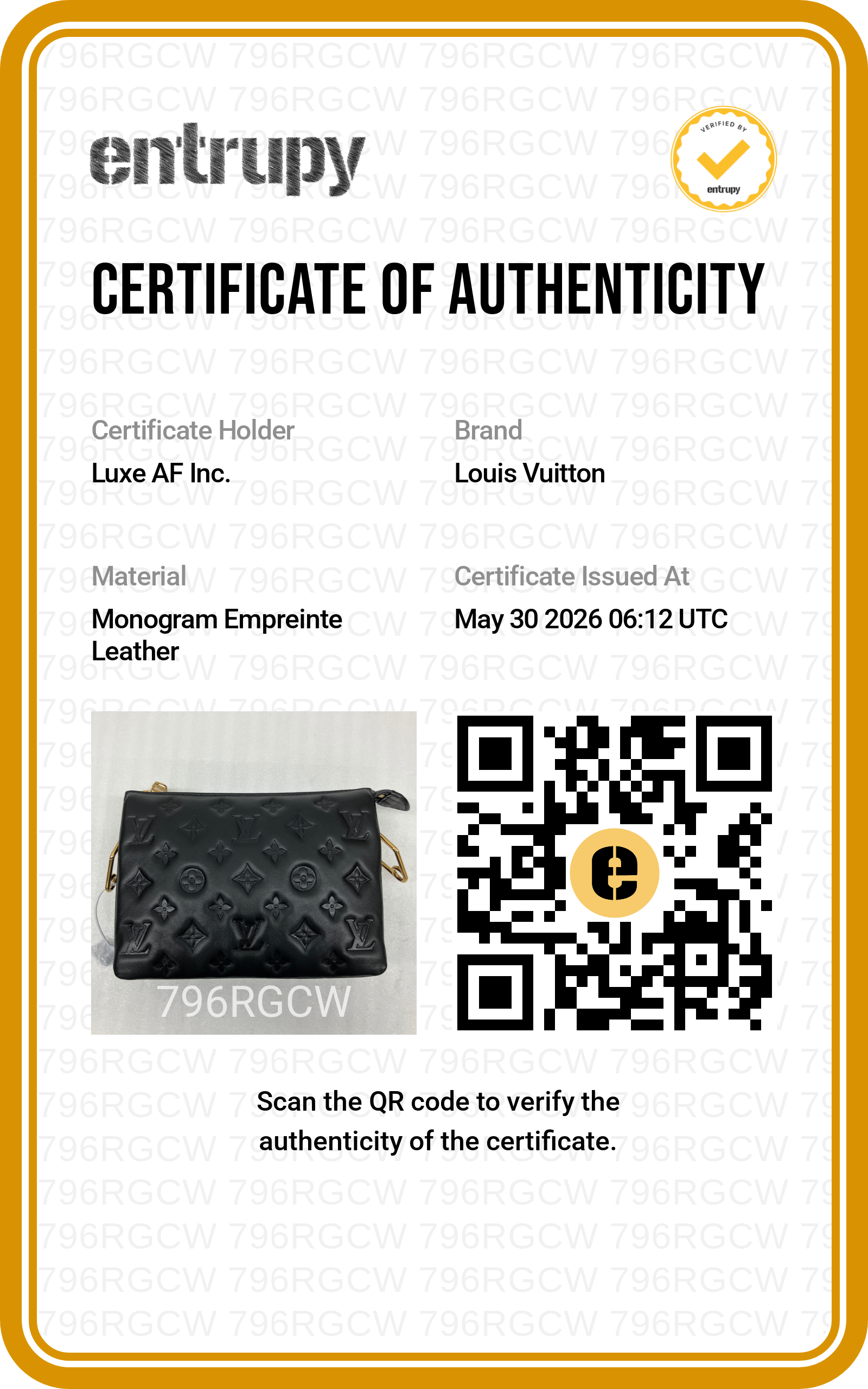 Louis Vuitton Pochette Coussin Black Monogram Embossed Leather Shoulder Bag LV2876