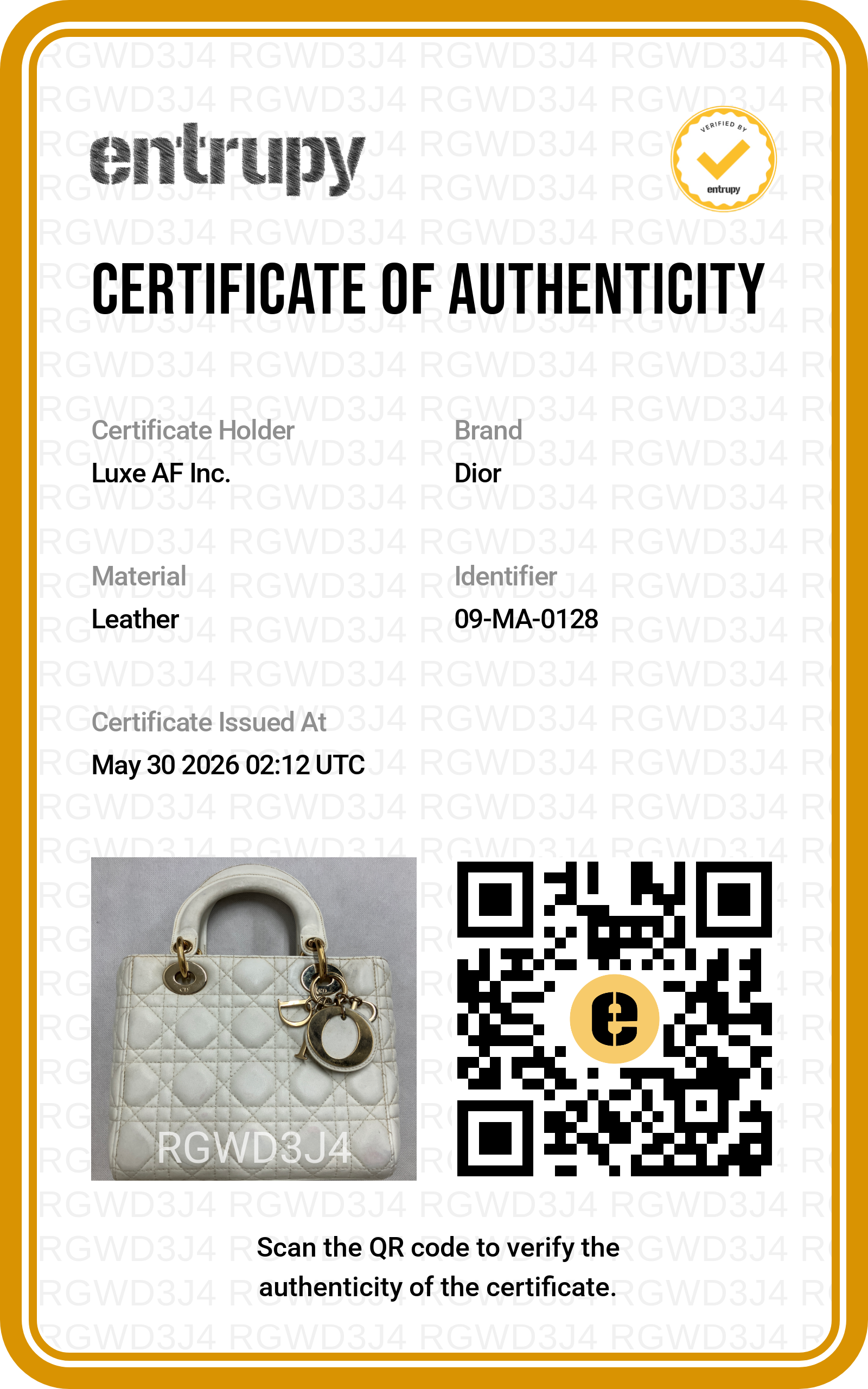 Christian Dior Lady Dior White Cannage Leather Handle Bag With Gold Charms DR789