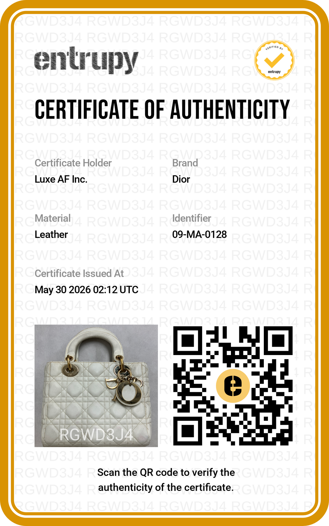 Christian Dior Lady Dior White Cannage Leather Handle Bag With Gold Charms DR789