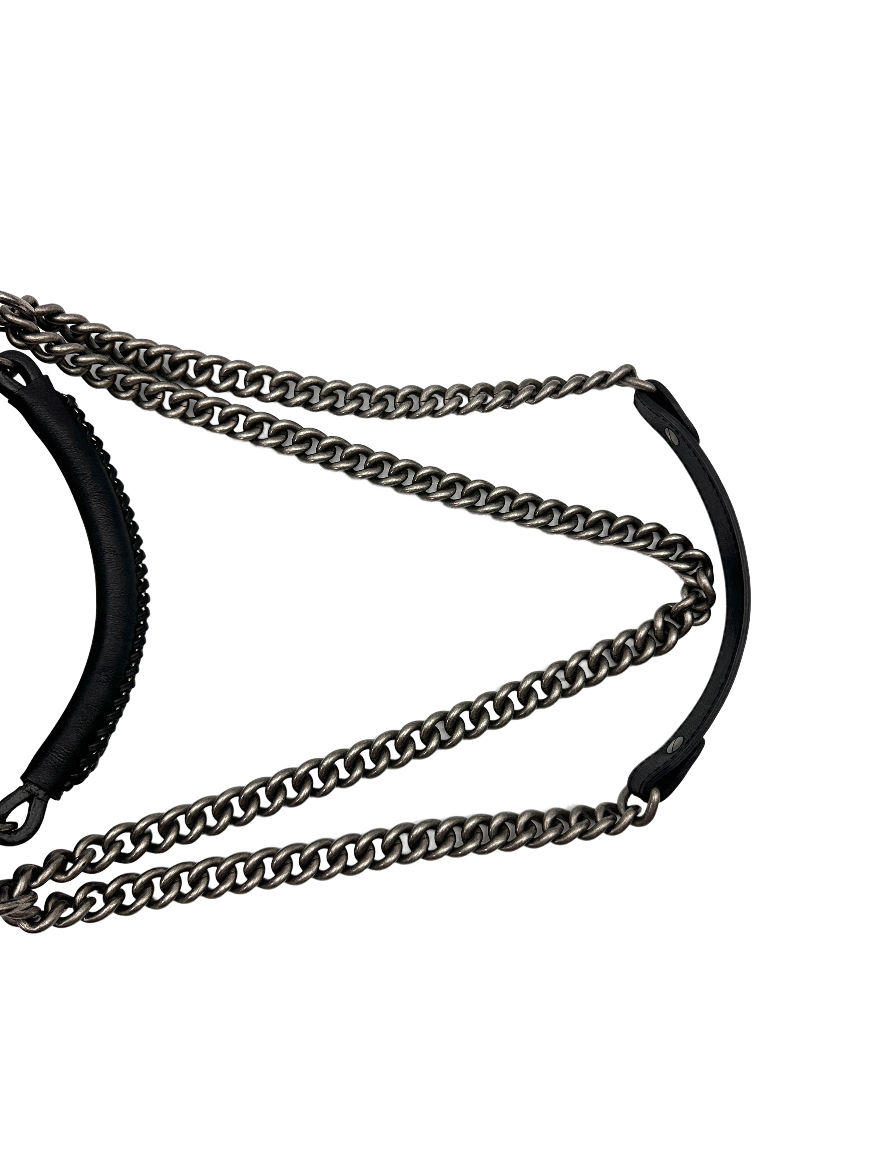 Chanel LeBoy Black Quilted Leather Medium Size Top Handle Flap Bag With Silver Buckle(23***30) CC2060