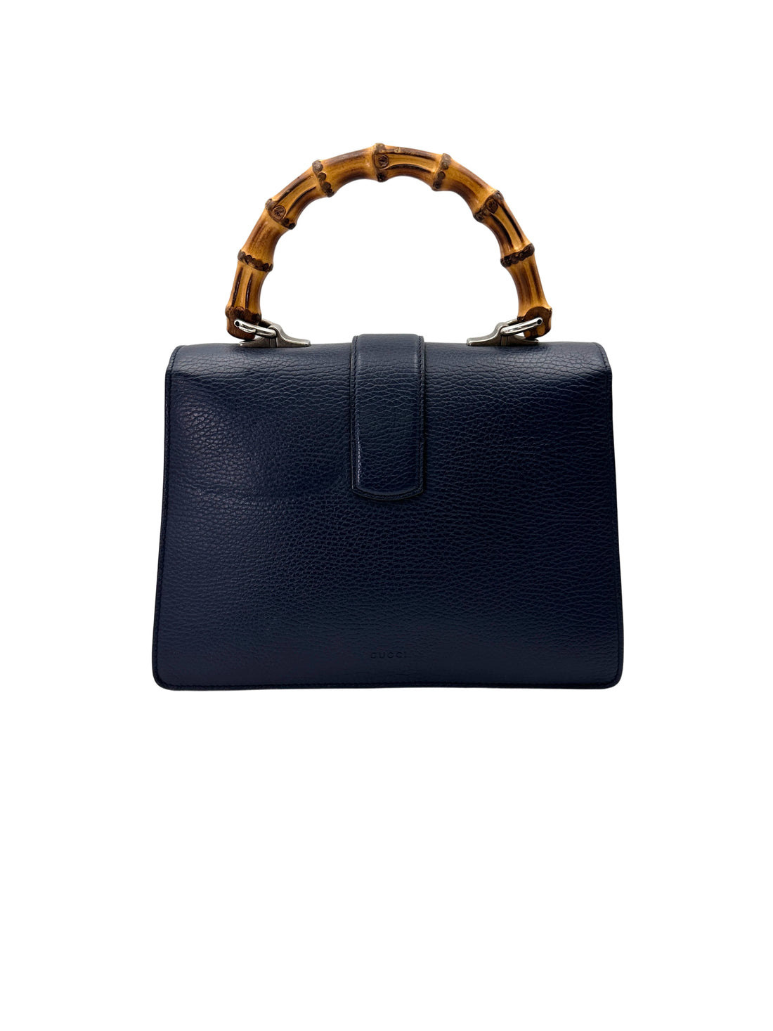 Gucci Dionysus Black Leather Bamboo Top Handle Bag GG1149