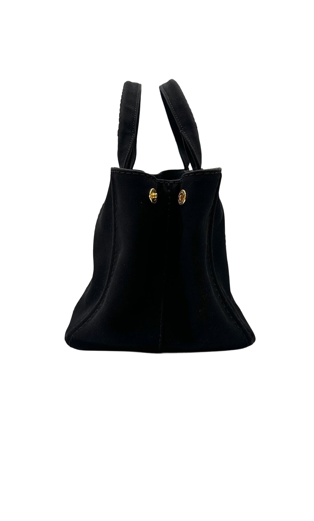 Prada Canapa Navy Canvas Tote Handle Bag PR408