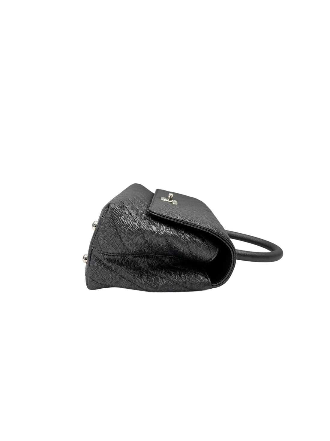 Chanel CoCo Handle Black Chevron Quilted Leather Shoulder Bag(28***83) CC2061