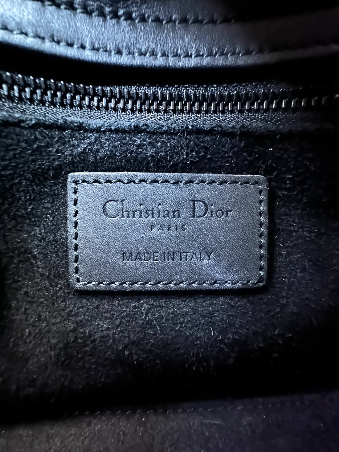 Christian Dior Lady Dior So Black Ultramatte Cannage Leather Handle Bag With Black Charms DR762