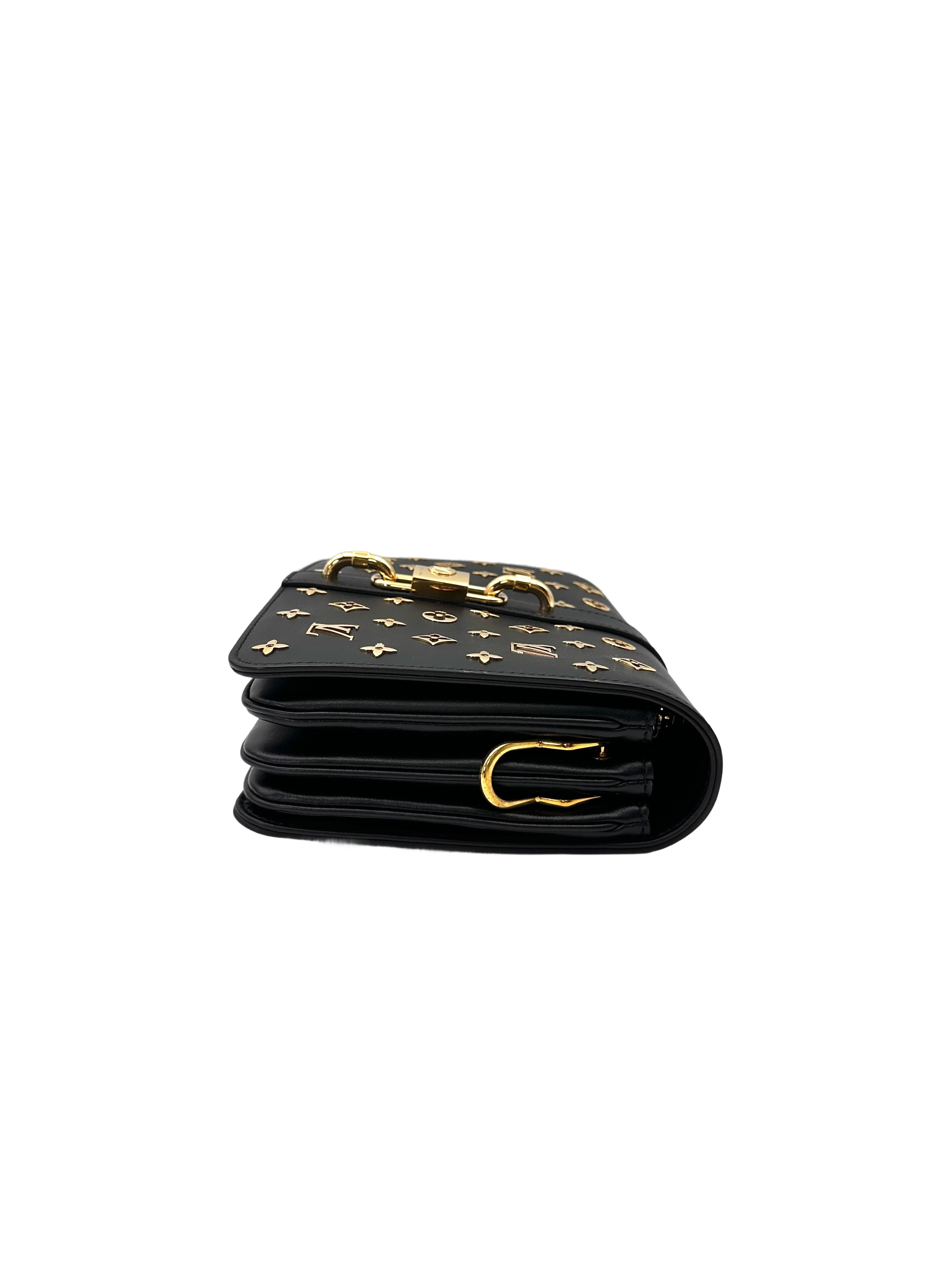 Louis Vuitton Rendez-Vous Black Leather Shoulder Bag With Gold Hardware LV2890
