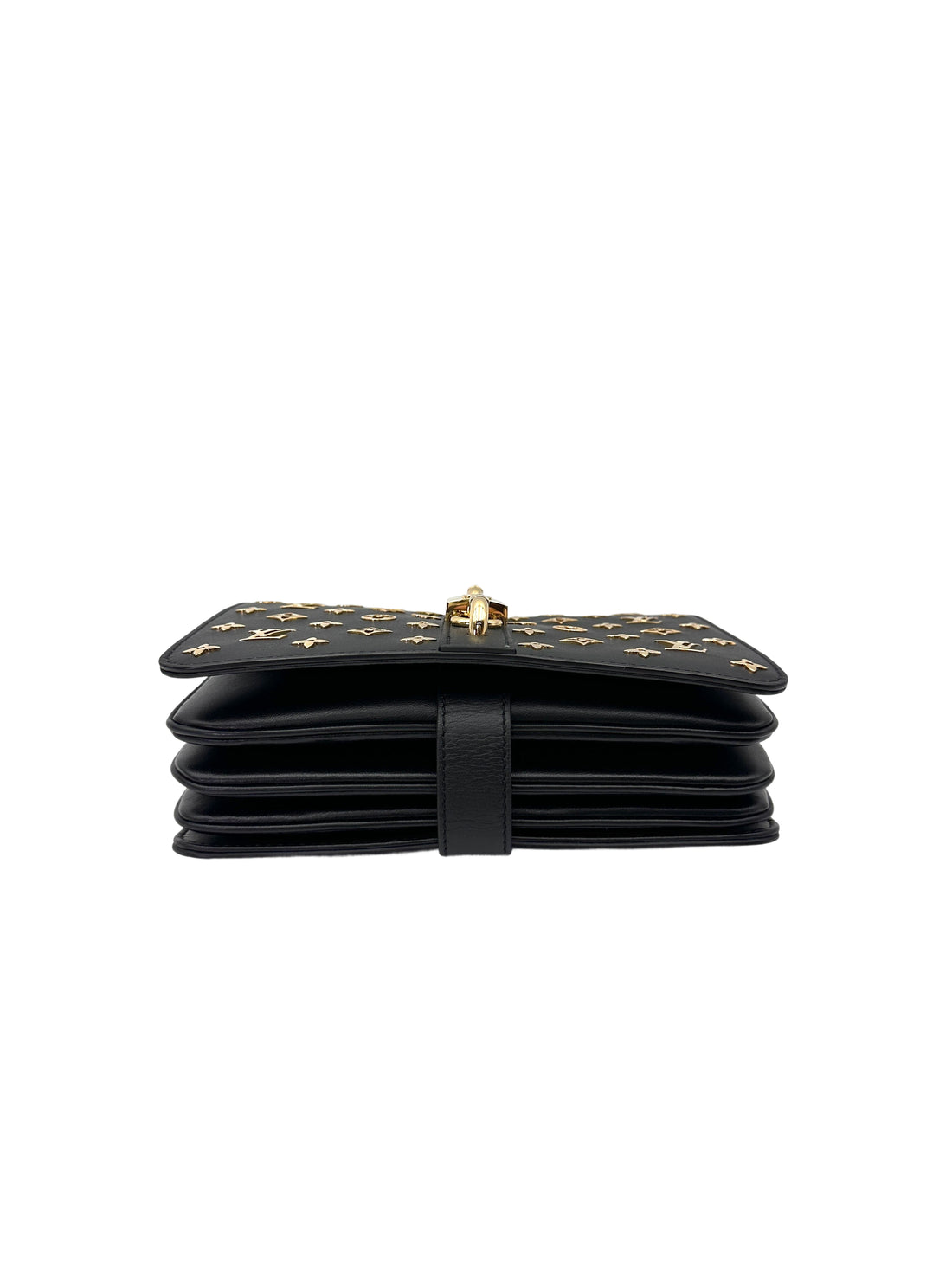 Louis Vuitton Rendez-Vous Black Leather Shoulder Bag With Gold Hardware LV2890