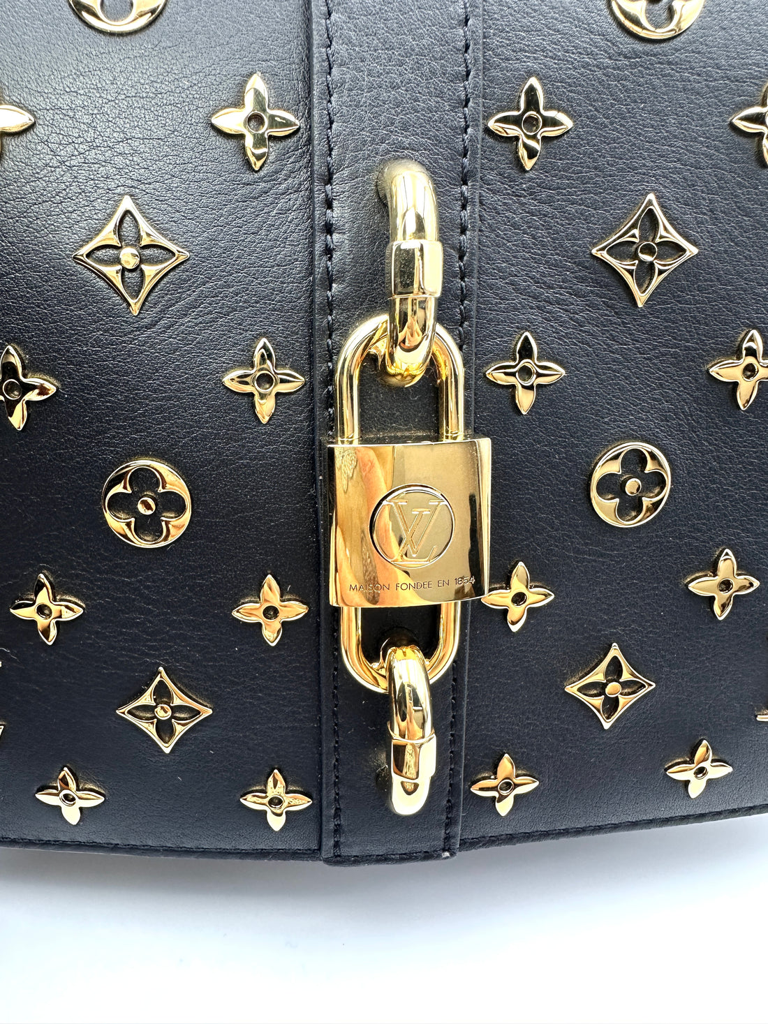 Louis Vuitton Rendez-Vous Black Leather Shoulder Bag With Gold Hardware LV2890