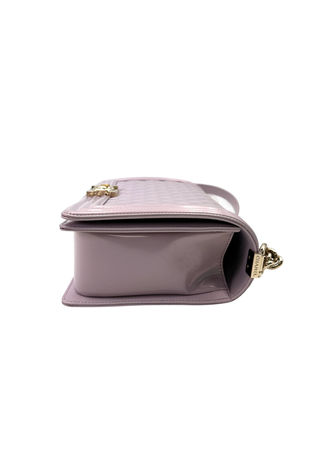 Chanel LeBoy Light Purple Quilted Leather Flap Bag With Gold Buckle(22***16) CC2063