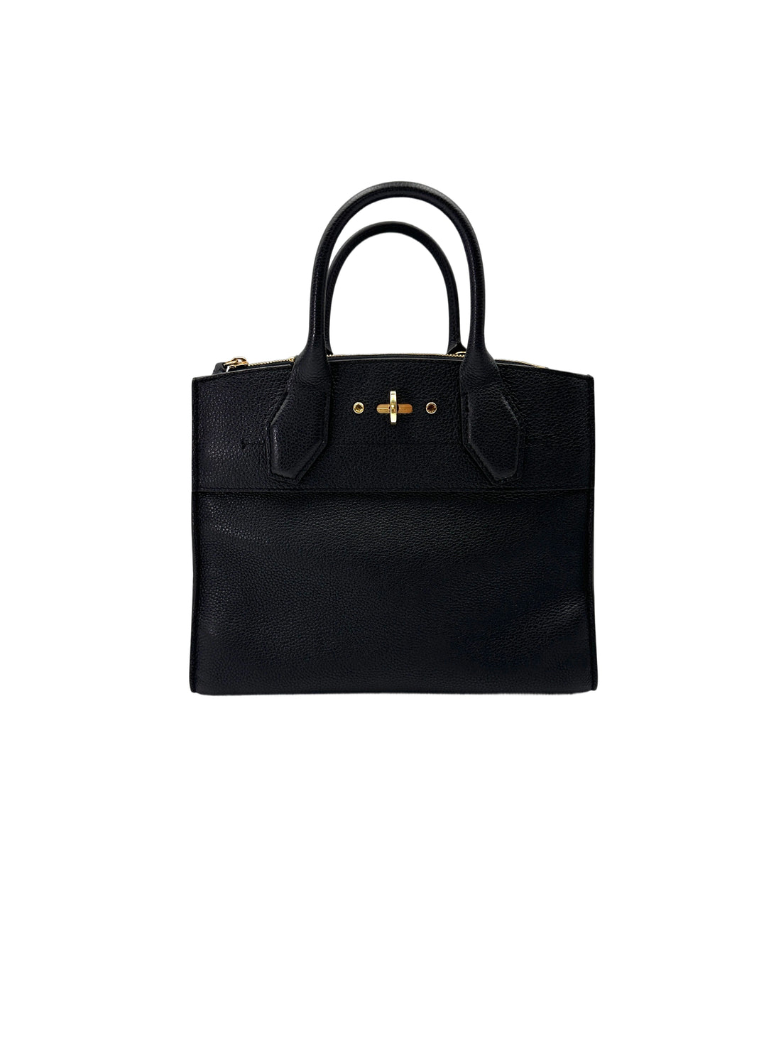 Louis Vuitton City Steamer Black Grained Leather Handle Bag LV2892