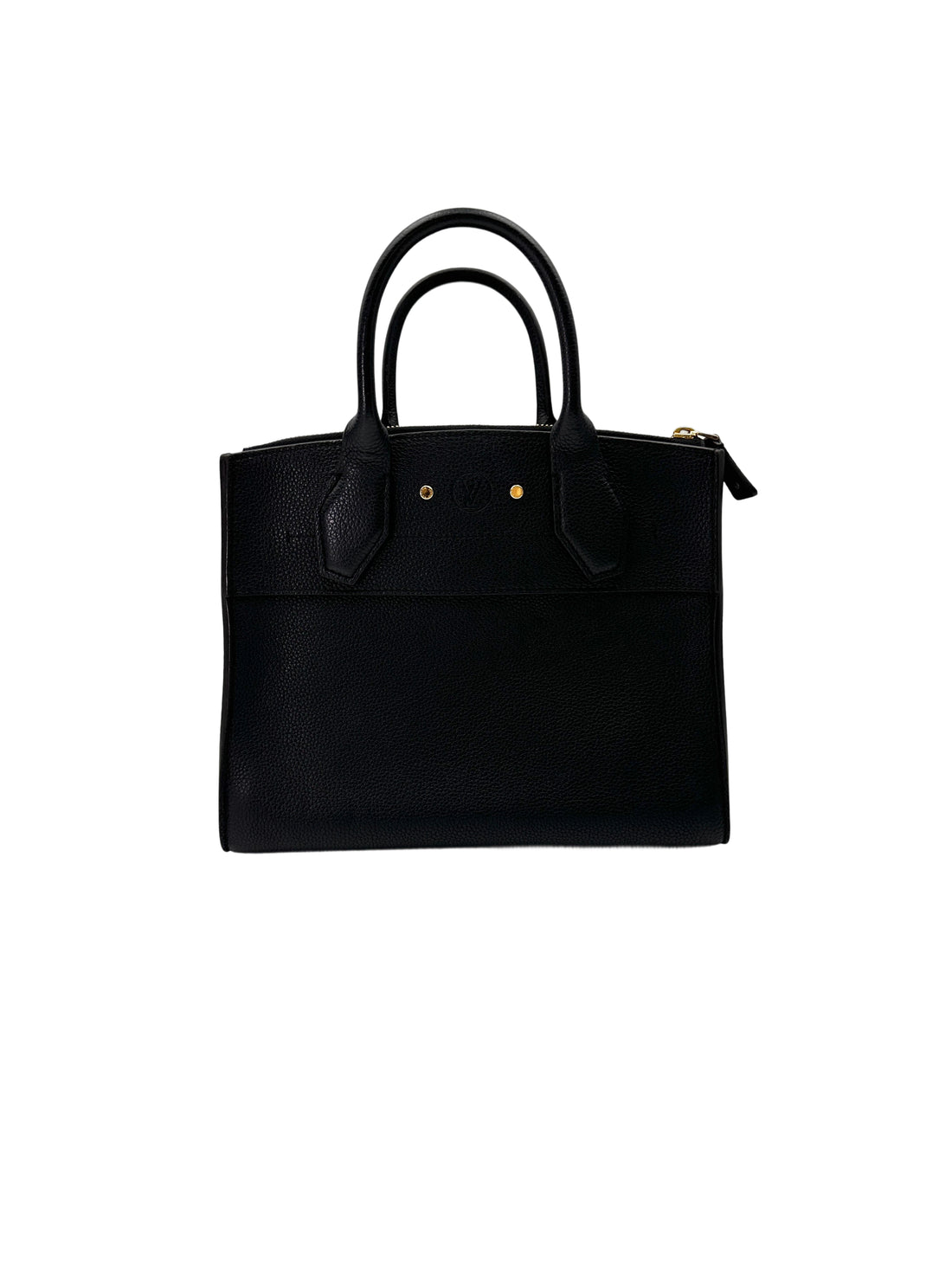 Louis Vuitton City Steamer Black Grained Leather Handle Bag LV2892