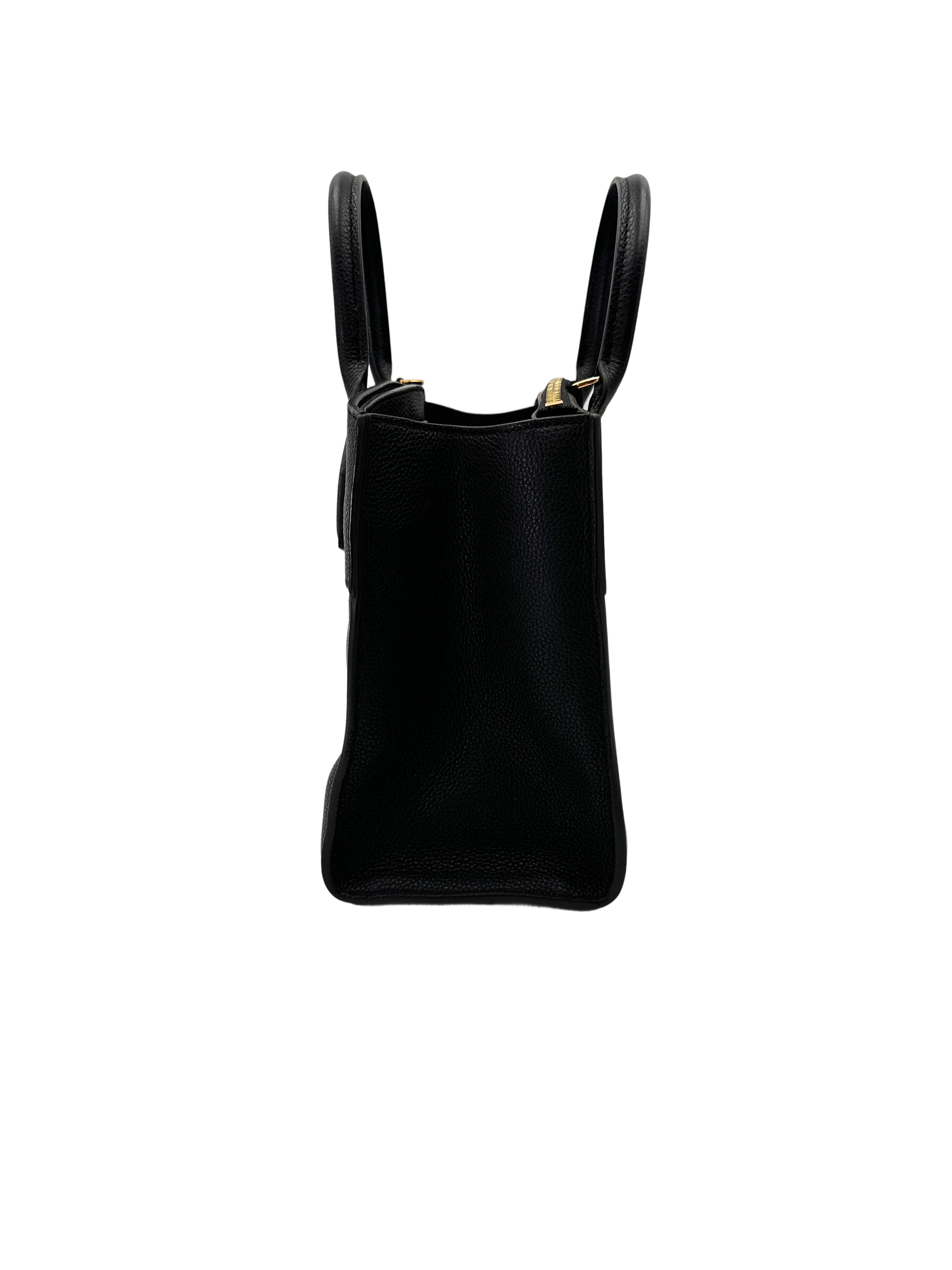 Louis Vuitton City Steamer Black Grained Leather Handle Bag LV2892