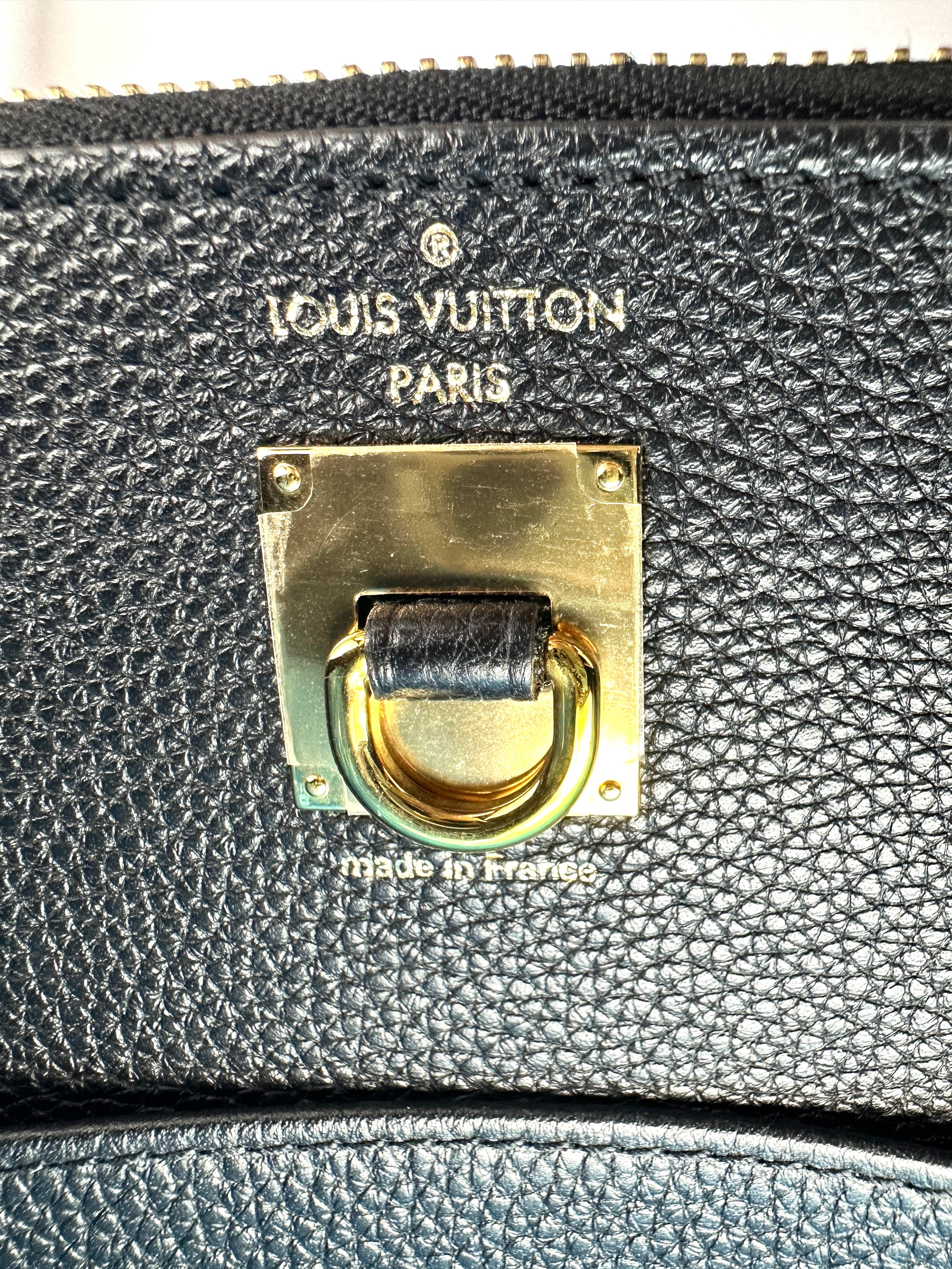 Louis Vuitton City Steamer Black Grained Leather Handle Bag LV2892