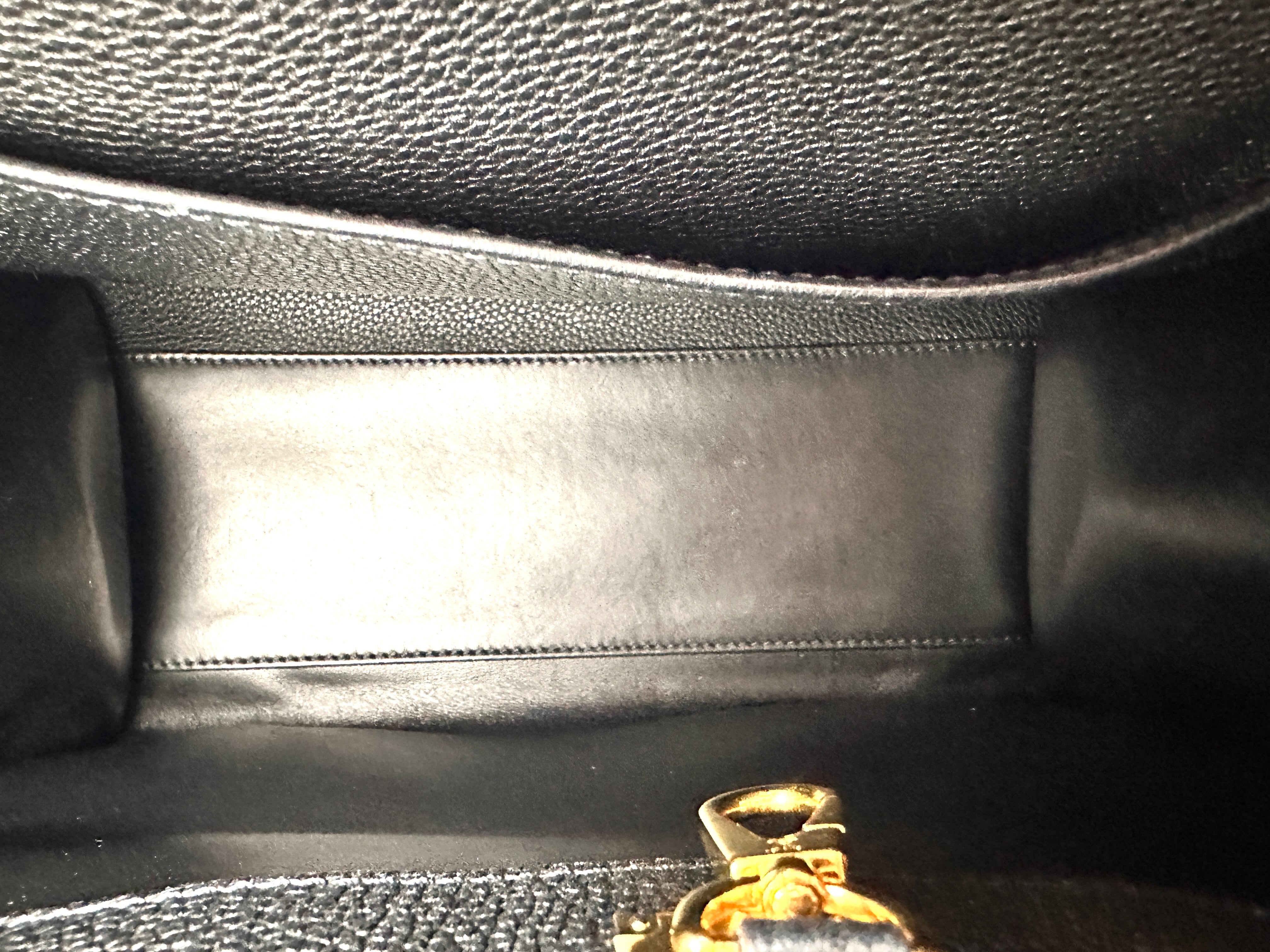 Louis Vuitton City Steamer Black Grained Leather Handle Bag LV2892