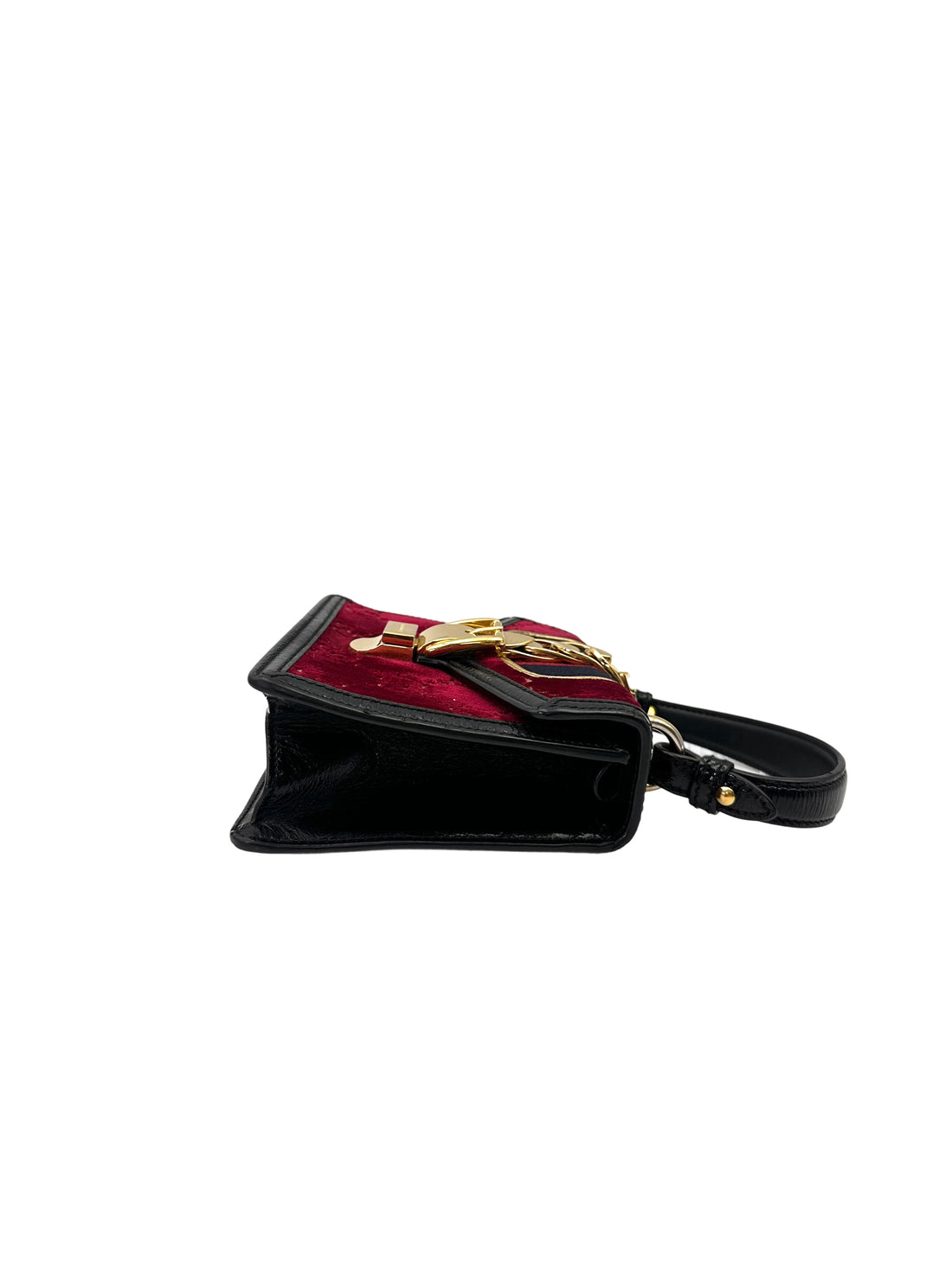 Gucci Sylvie Red Velvet Small Size Top Handle Bag GG1152