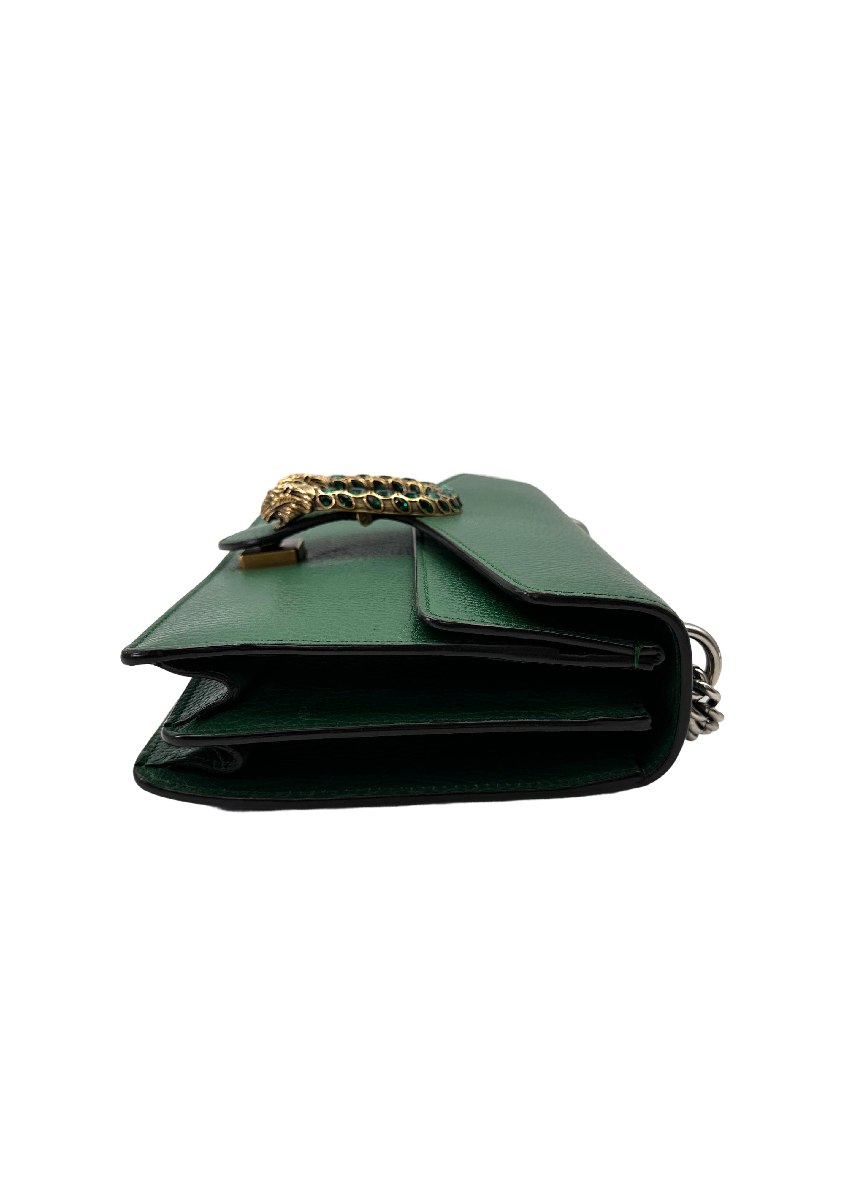 Gucci Dionysus Green Leather Shoulder Bag GG1151