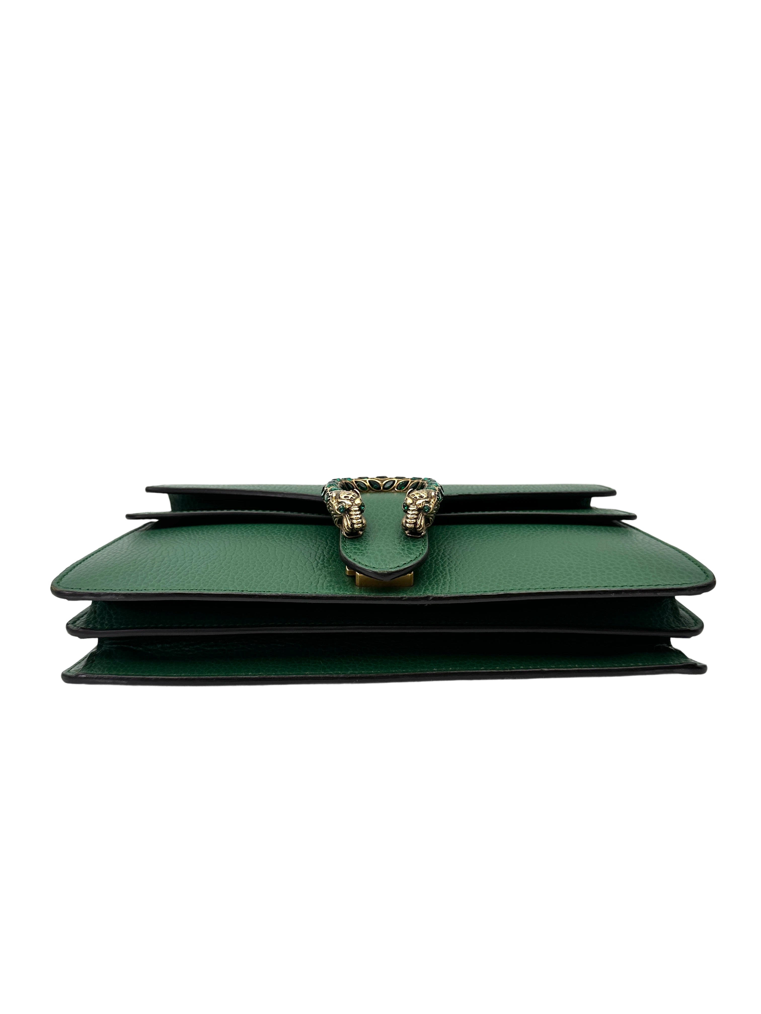 Gucci Dionysus Green Leather Shoulder Bag GG1151