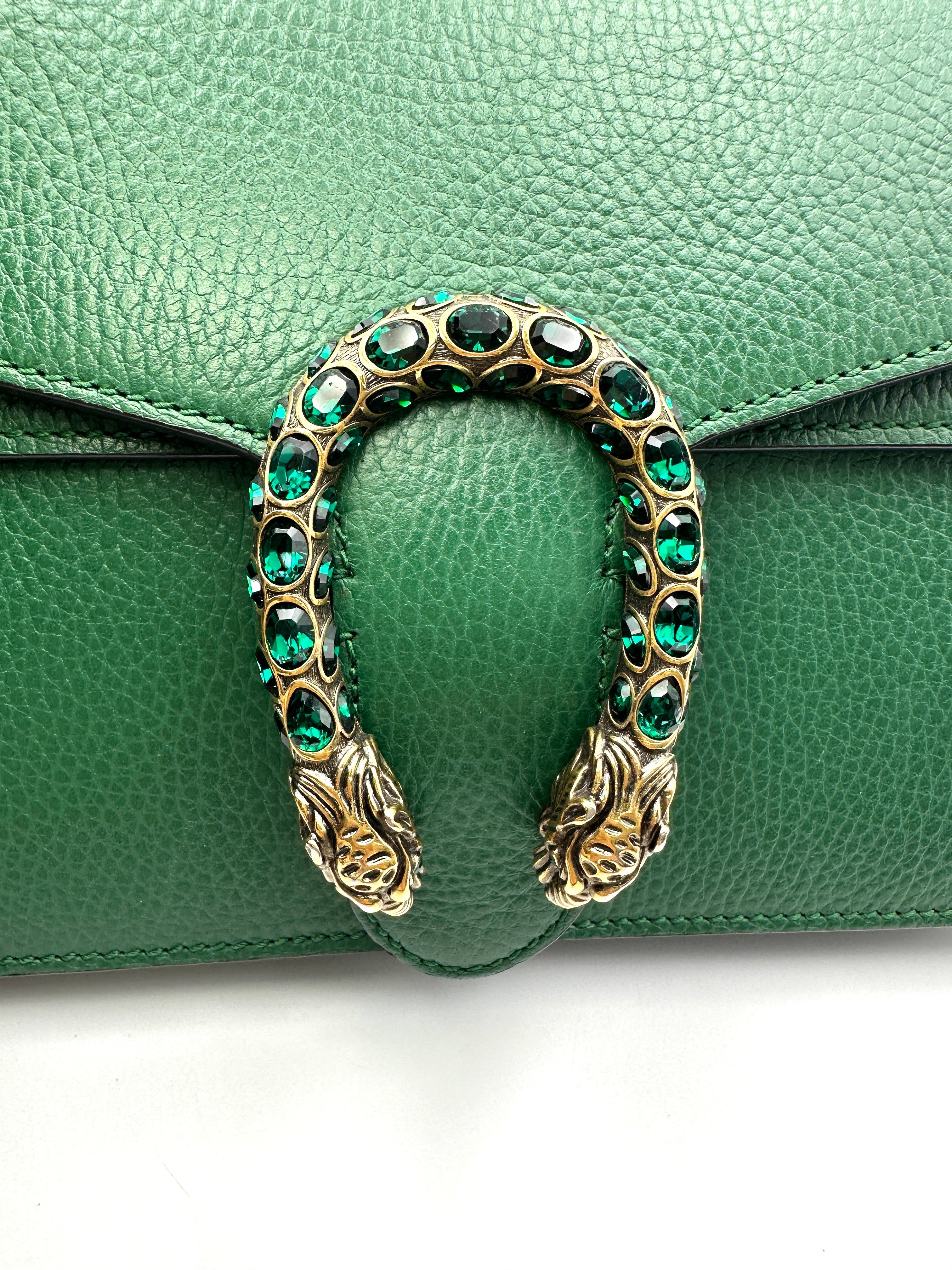 Gucci Dionysus Green Leather Shoulder Bag GG1151