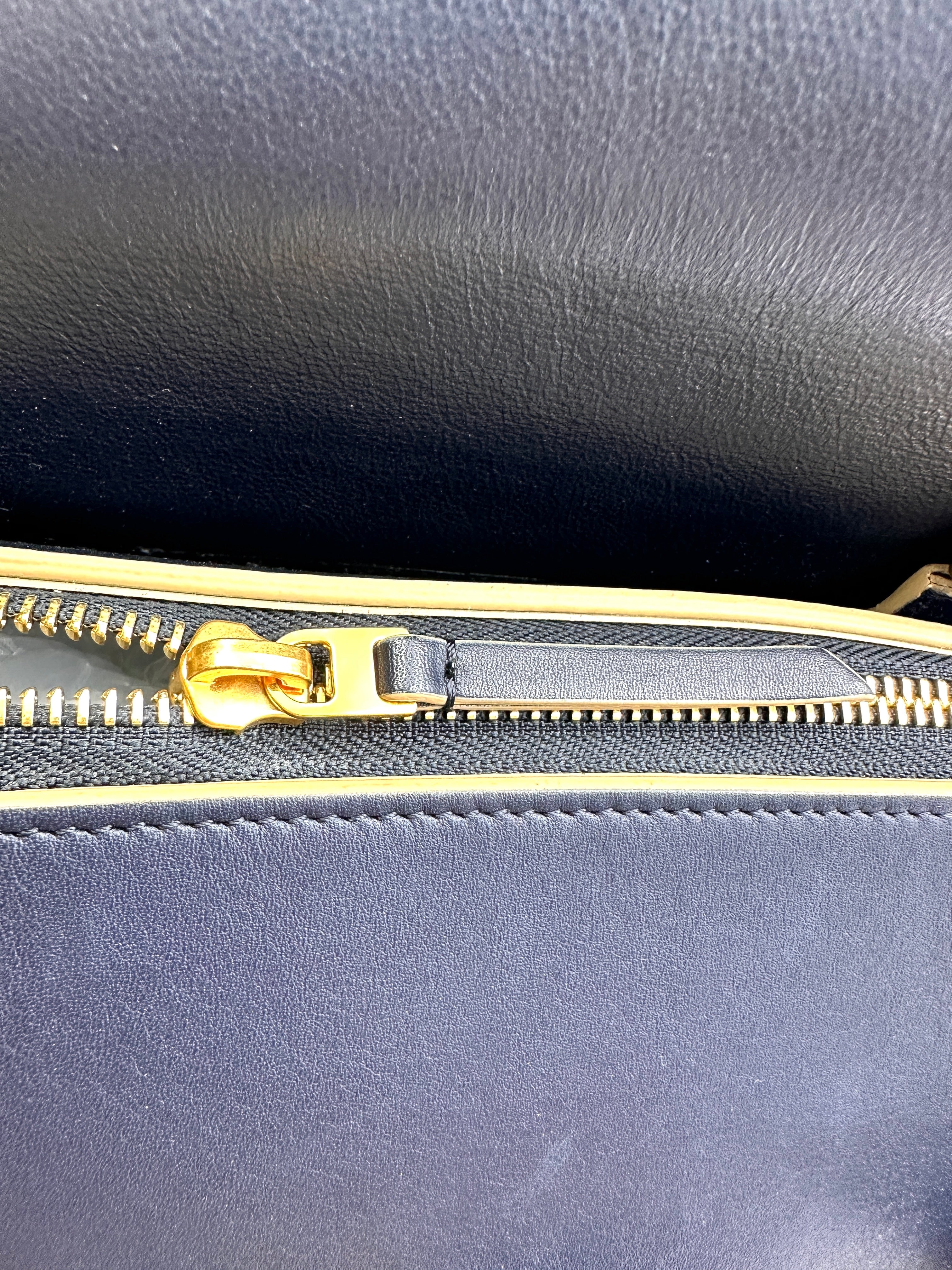 Celine Black Leather Belt Handle Bag CE167