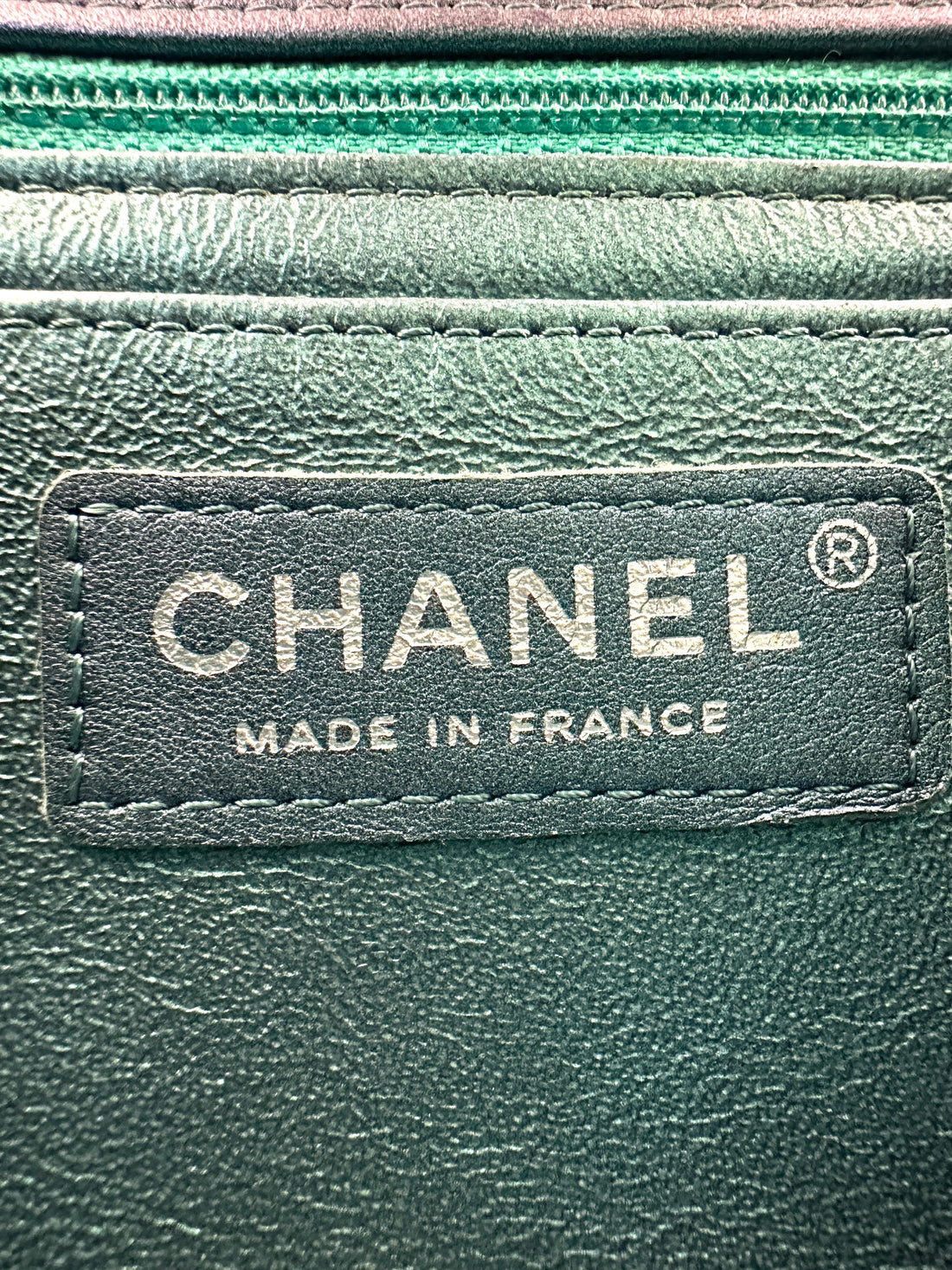 Chanel Classic Flap Iridescent Metallic Turquoise Blue Leather Shoulder Bag(23***34) CC2065