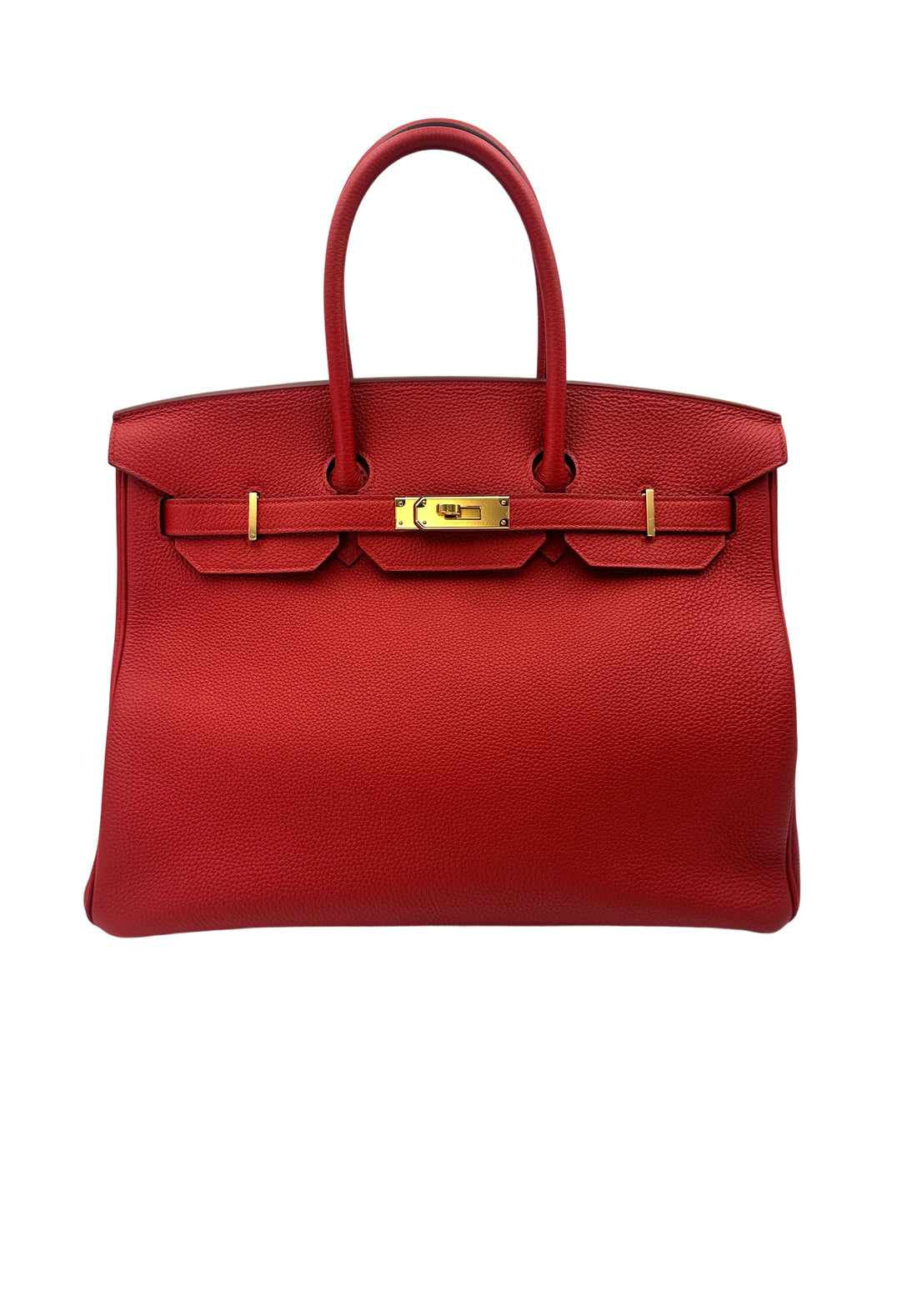 Hermes Birkin35 Red Leather Top Handle Bag HR116