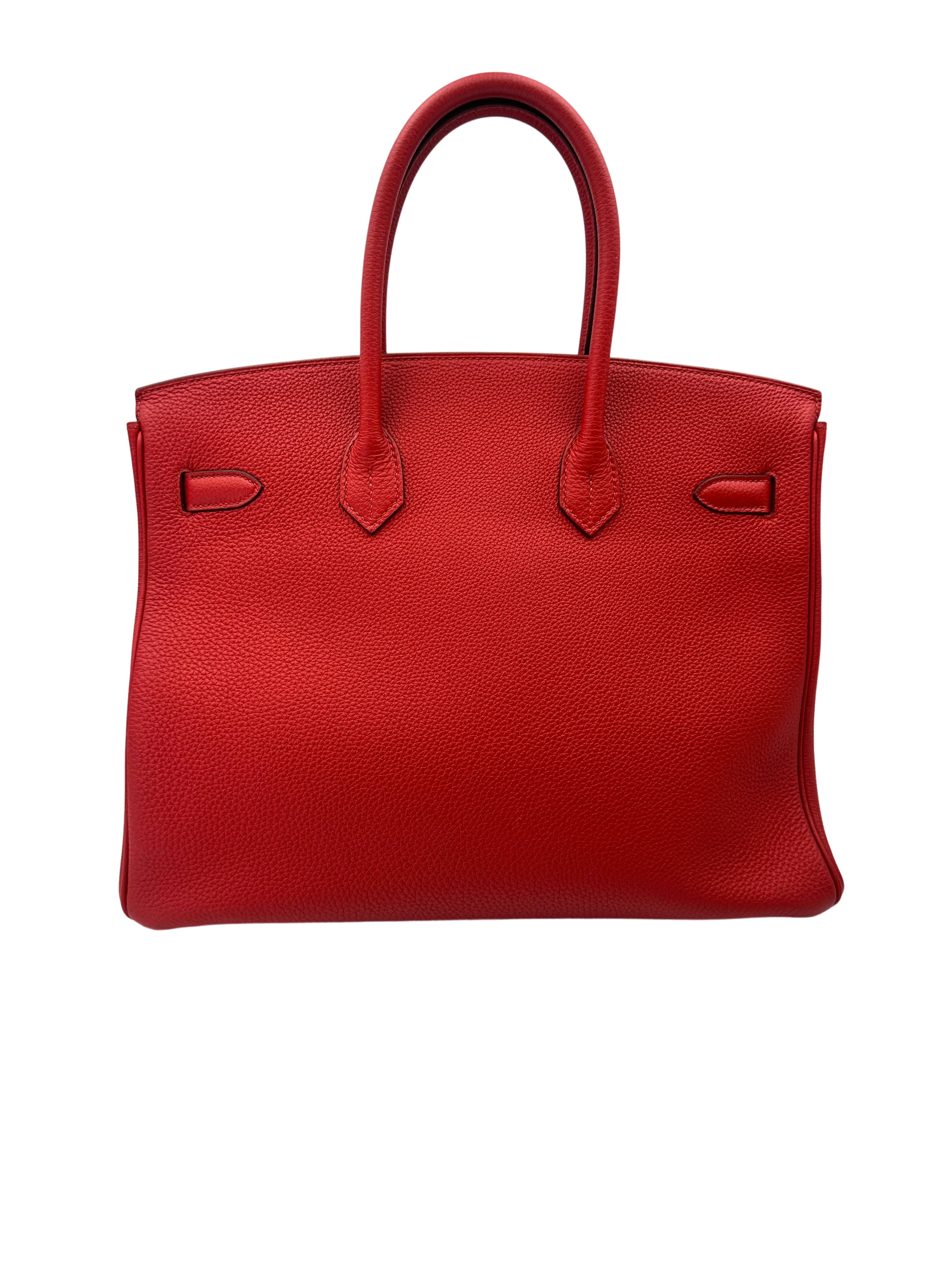 Hermes Birkin35 Red Leather Top Handle Bag HR116