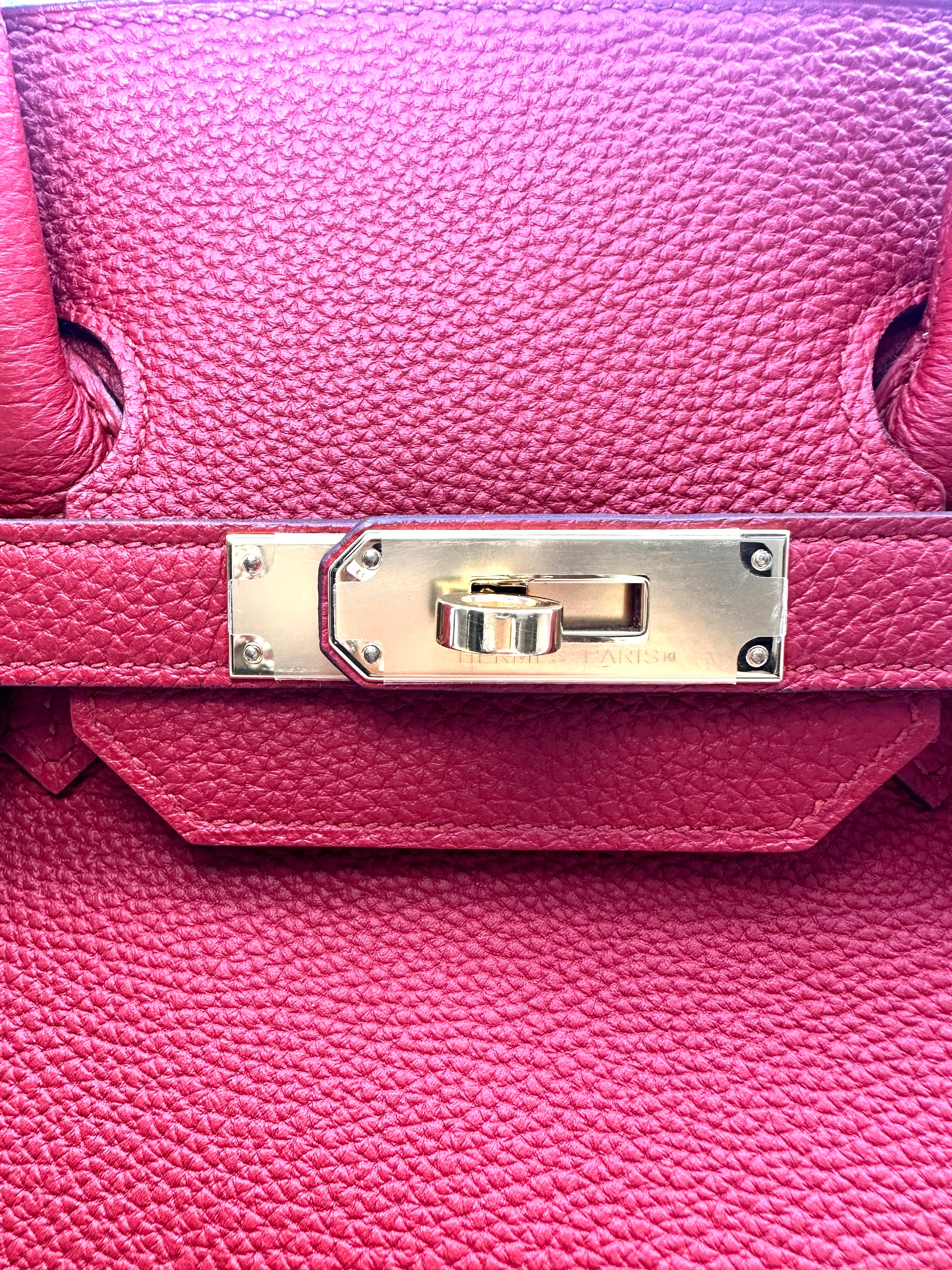 Hermes Birkin35 Red Leather Top Handle Bag HR116
