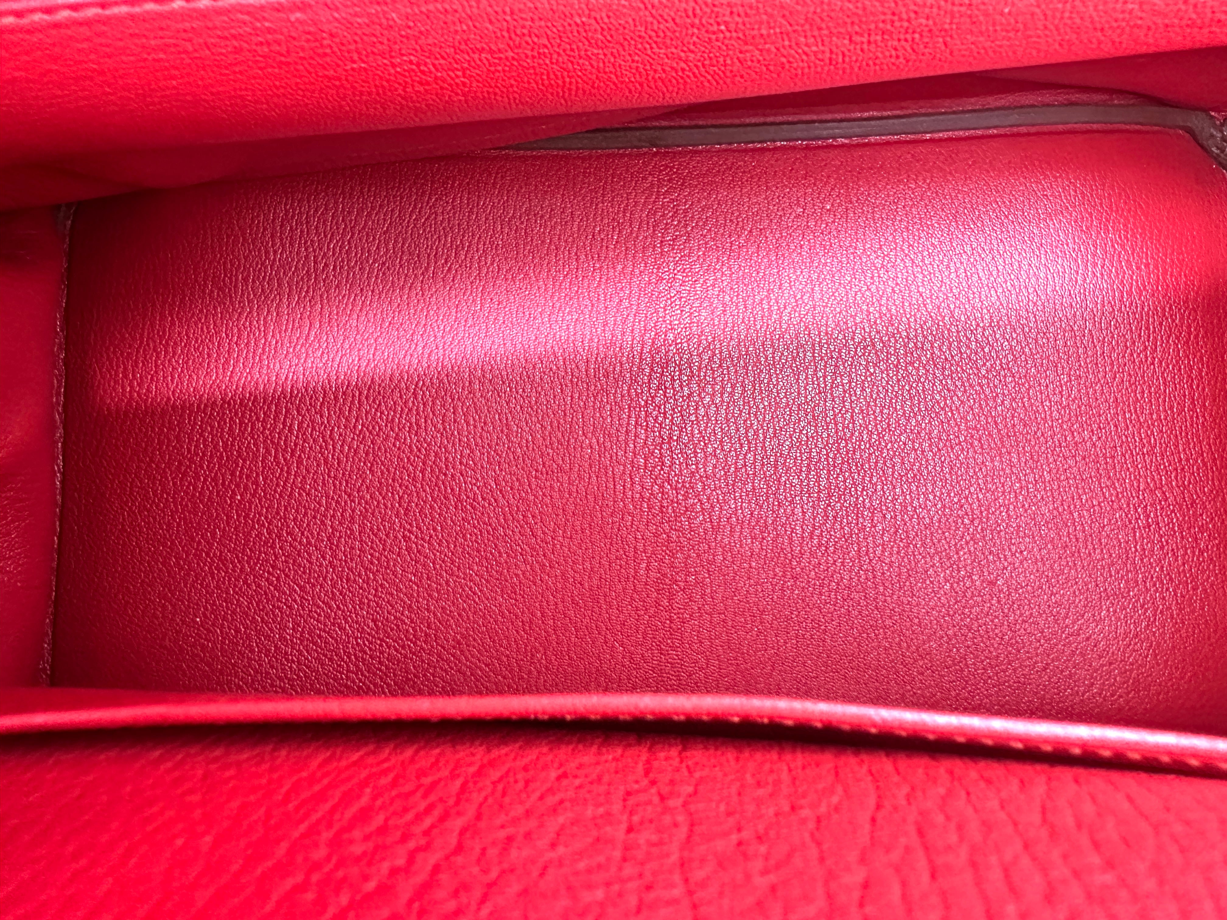 Hermes Birkin35 Red Leather Top Handle Bag HR116