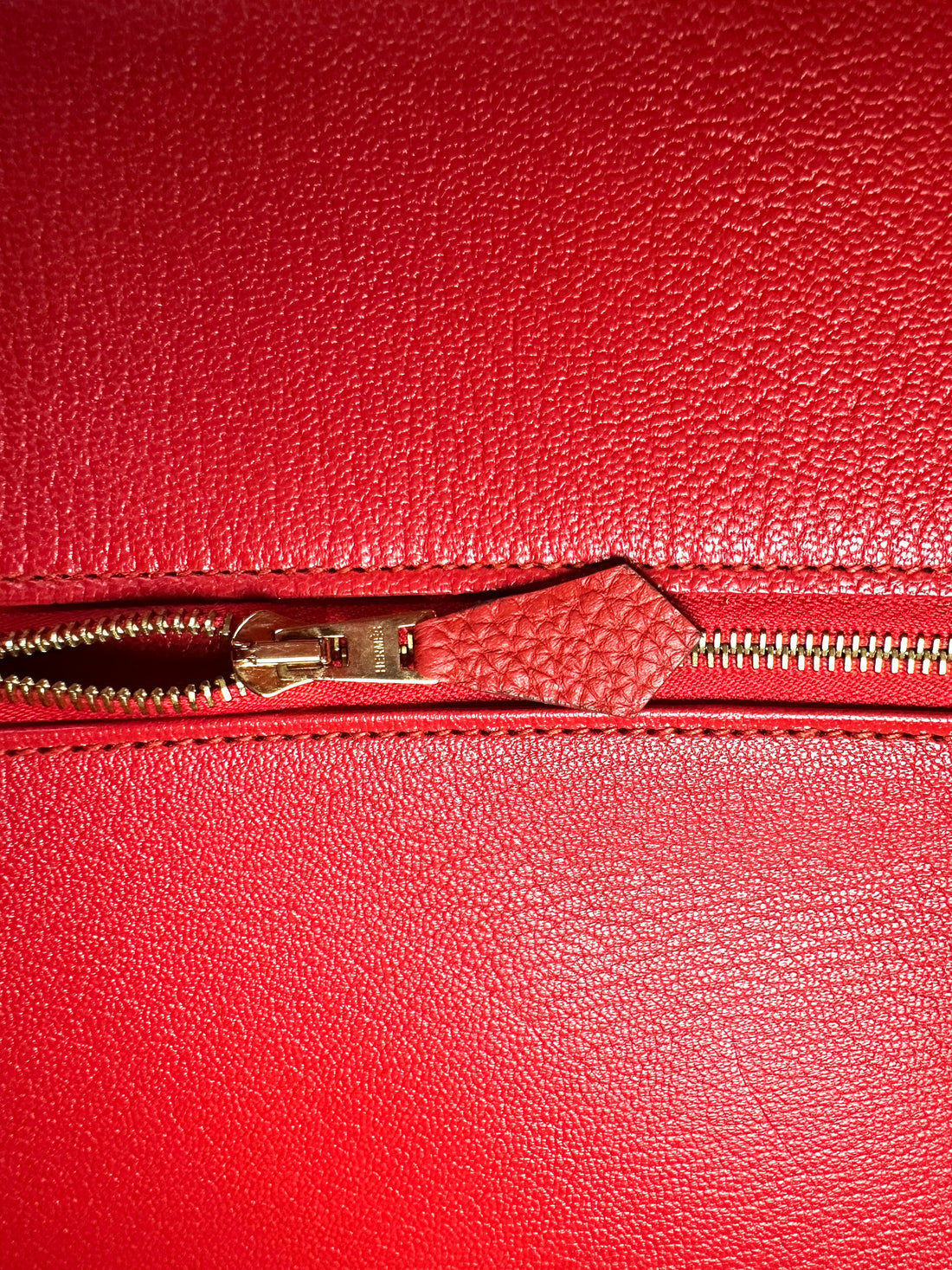 Hermes Birkin35 Red Leather Top Handle Bag HR116