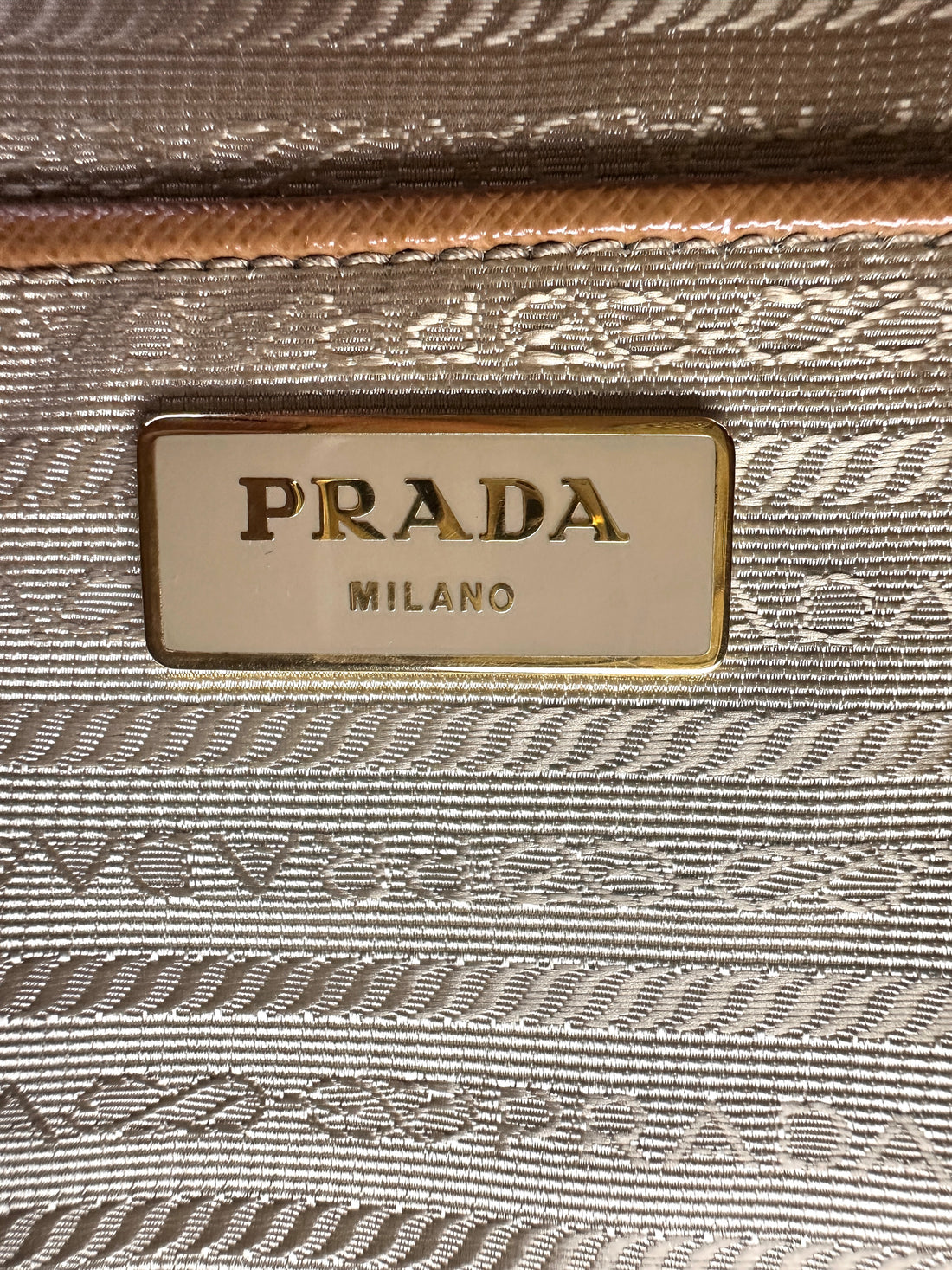 Prada Galleria Brown Saffiano Leather Handle Bag PR411