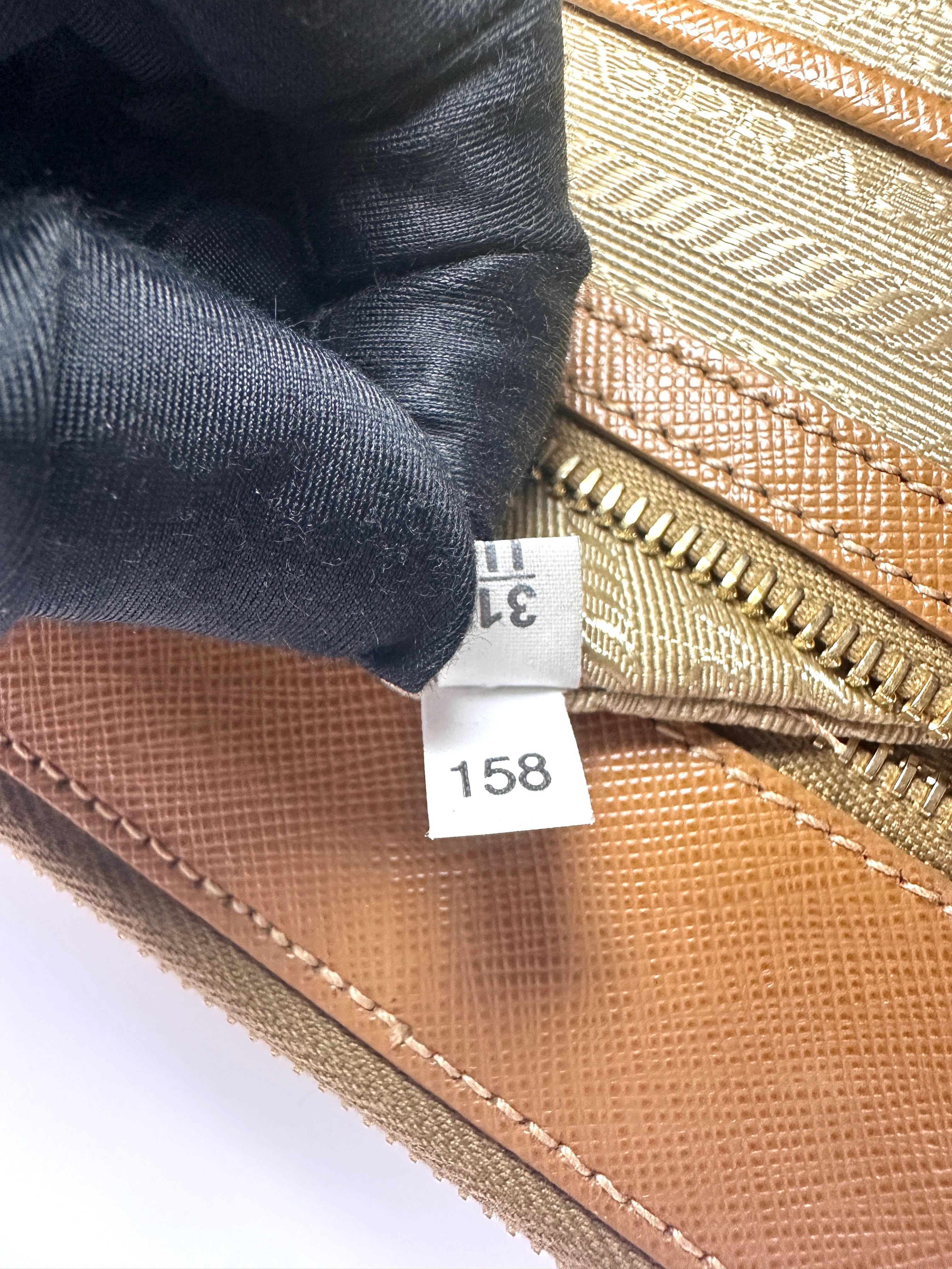 Prada Galleria Brown Saffiano Leather Handle Bag PR411