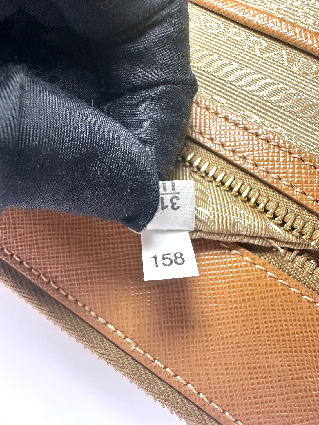 Prada Galleria Brown Saffiano Leather Handle Bag PR411