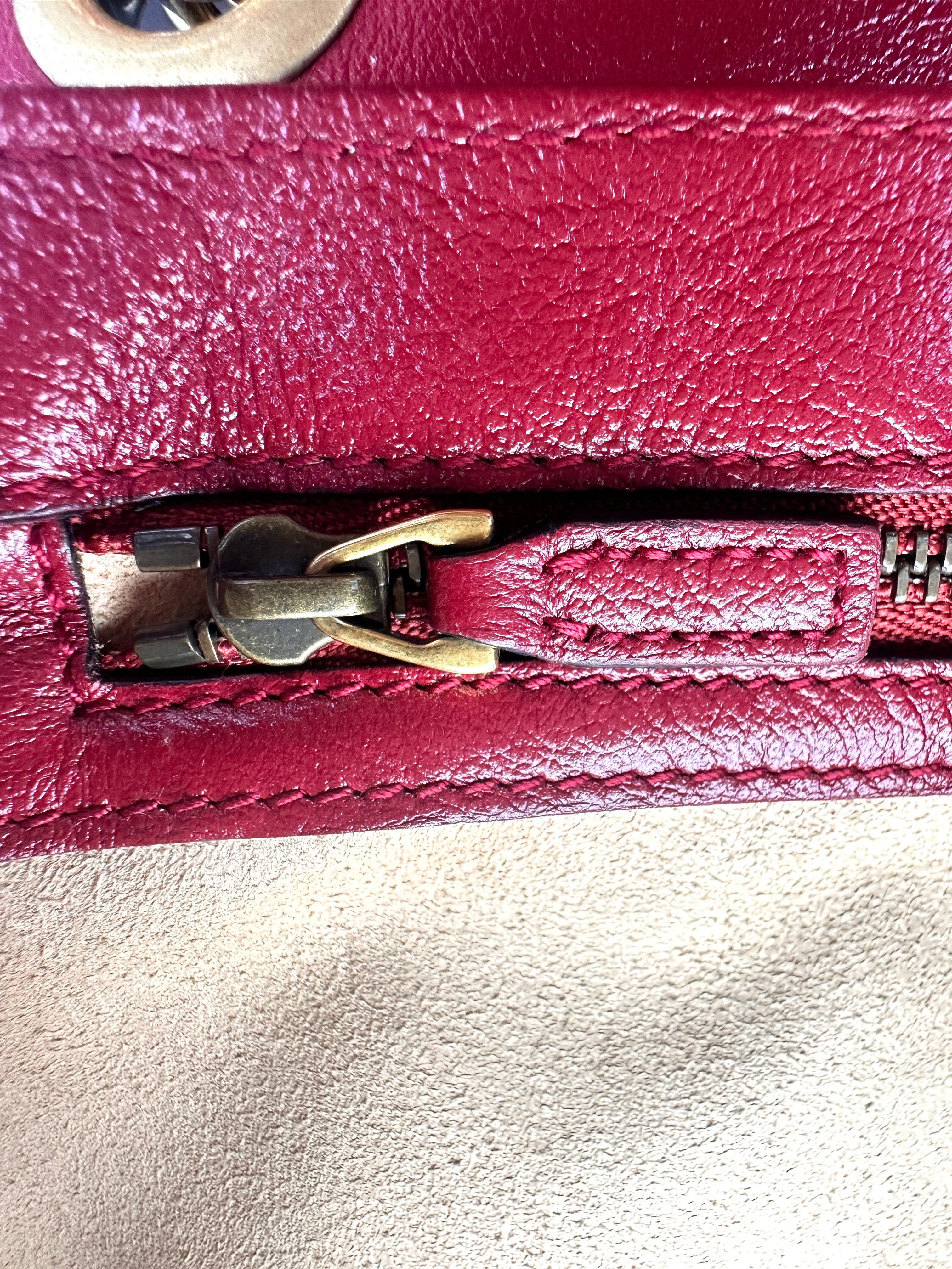 Gucci GG Marmont Black Leather Flap Bag With Red Trim GG1161