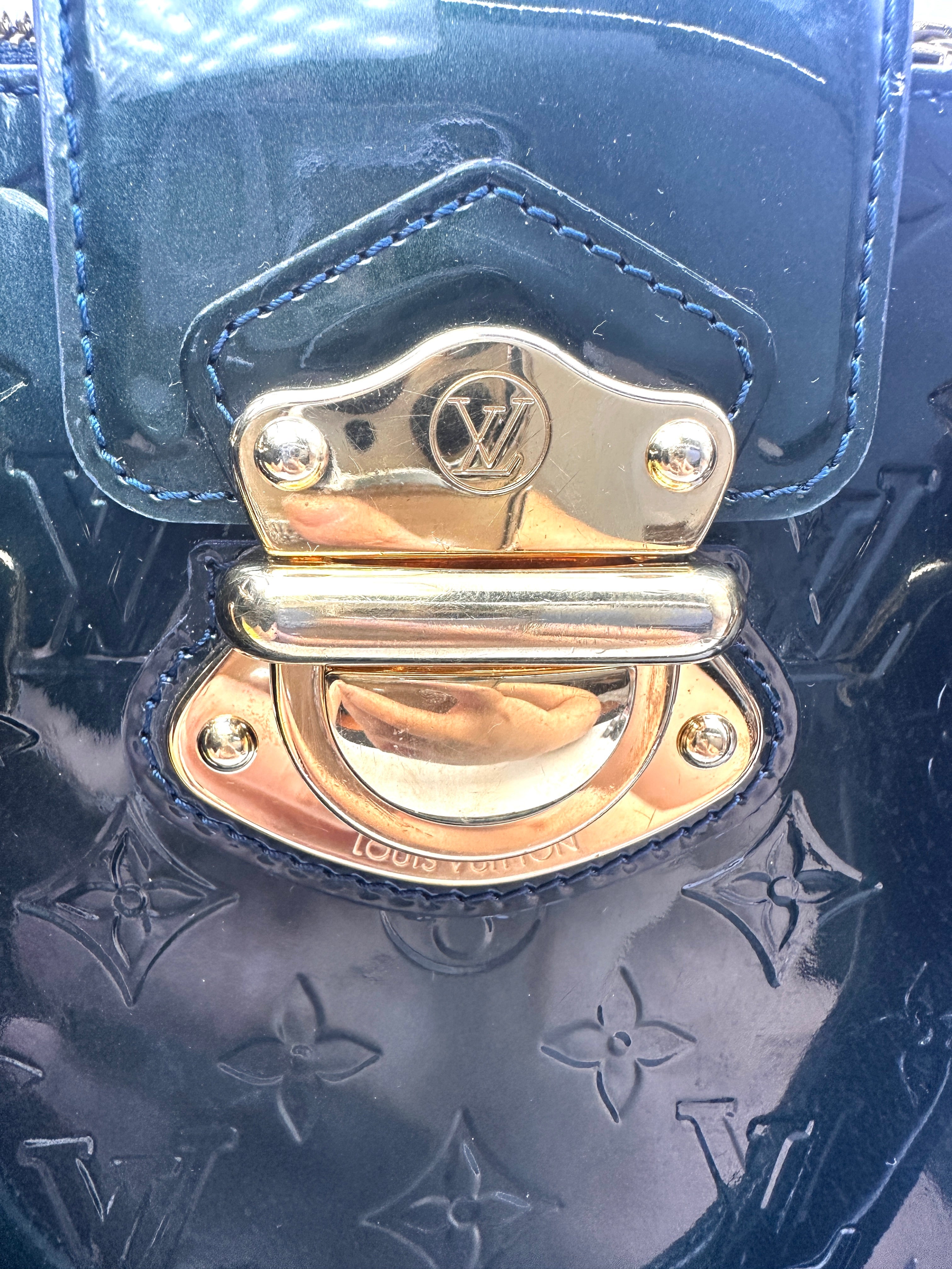 Louis Vuitton Melrose Avenue Dark Green Monogram Vernis Handle Bag LV2896