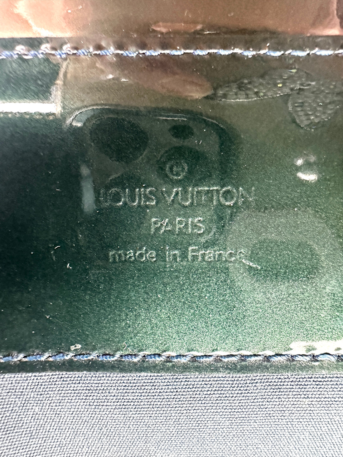 Louis Vuitton Melrose Avenue Dark Green Monogram Vernis Handle Bag LV2896