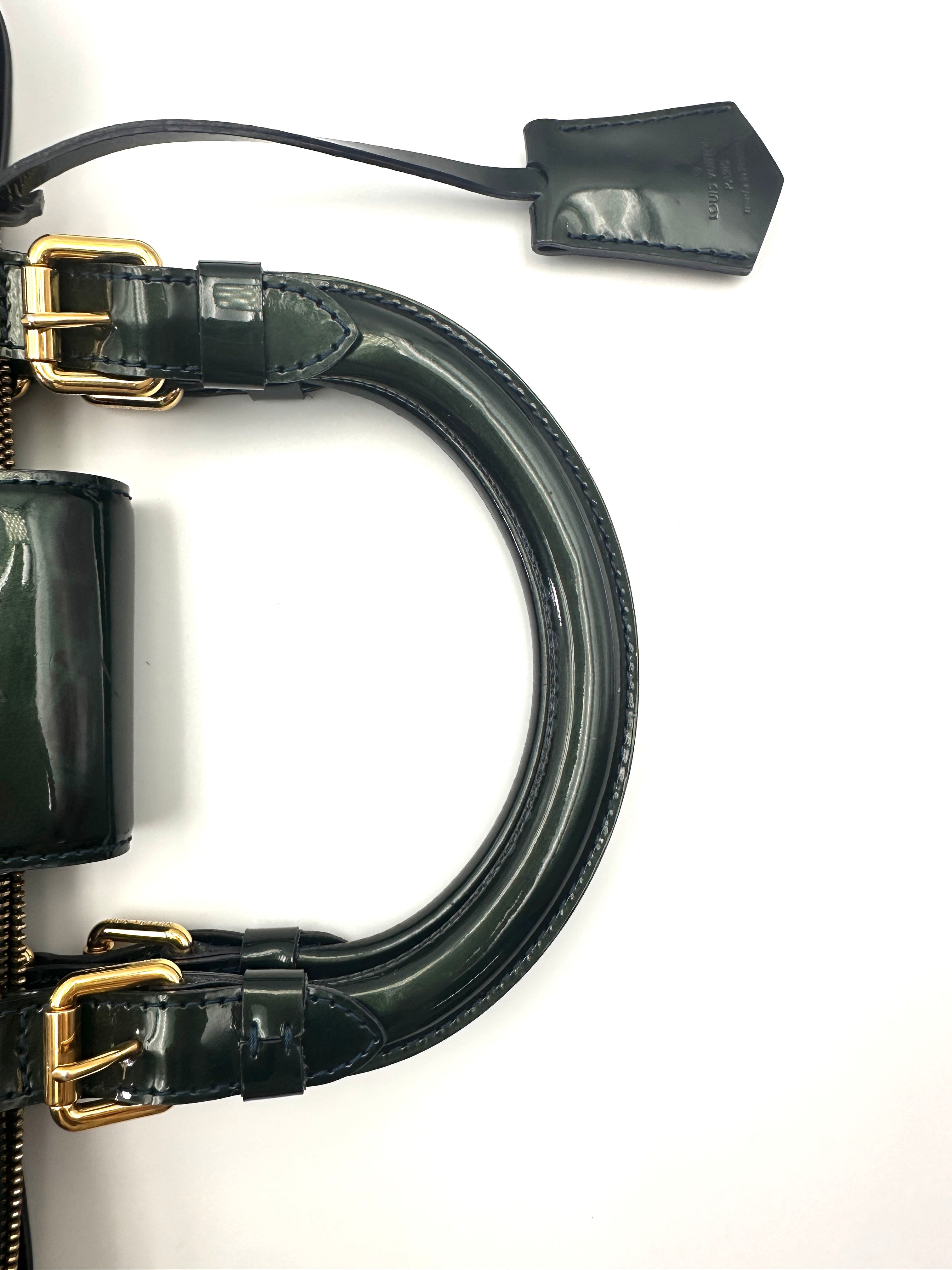 Louis Vuitton Melrose Avenue Dark Green Monogram Vernis Handle Bag LV2896