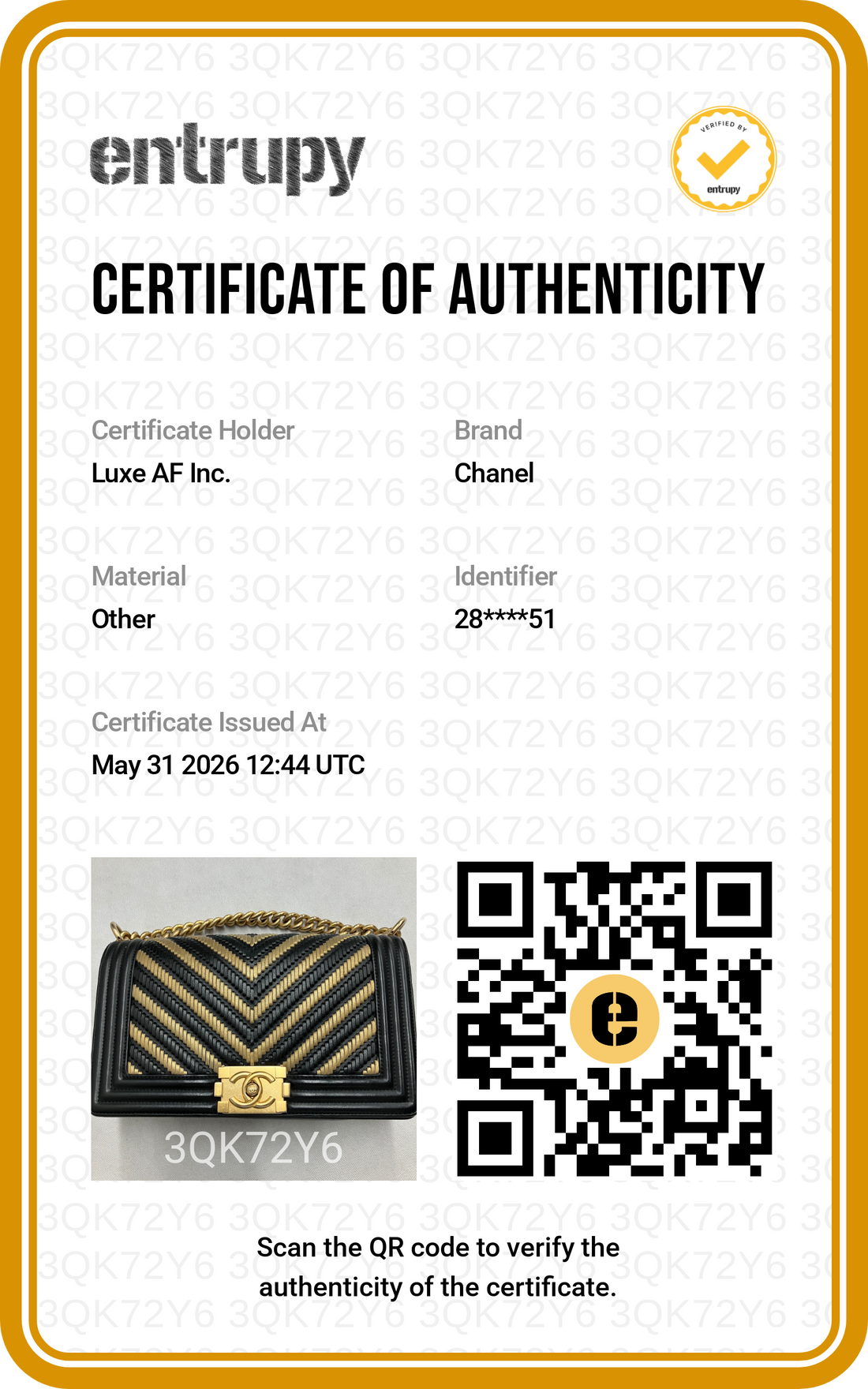 Chanel LeBoy Black/Beige Braided Chevron Leather Medium Size Flap Bag With Gold Buckle(28***51) CC2069