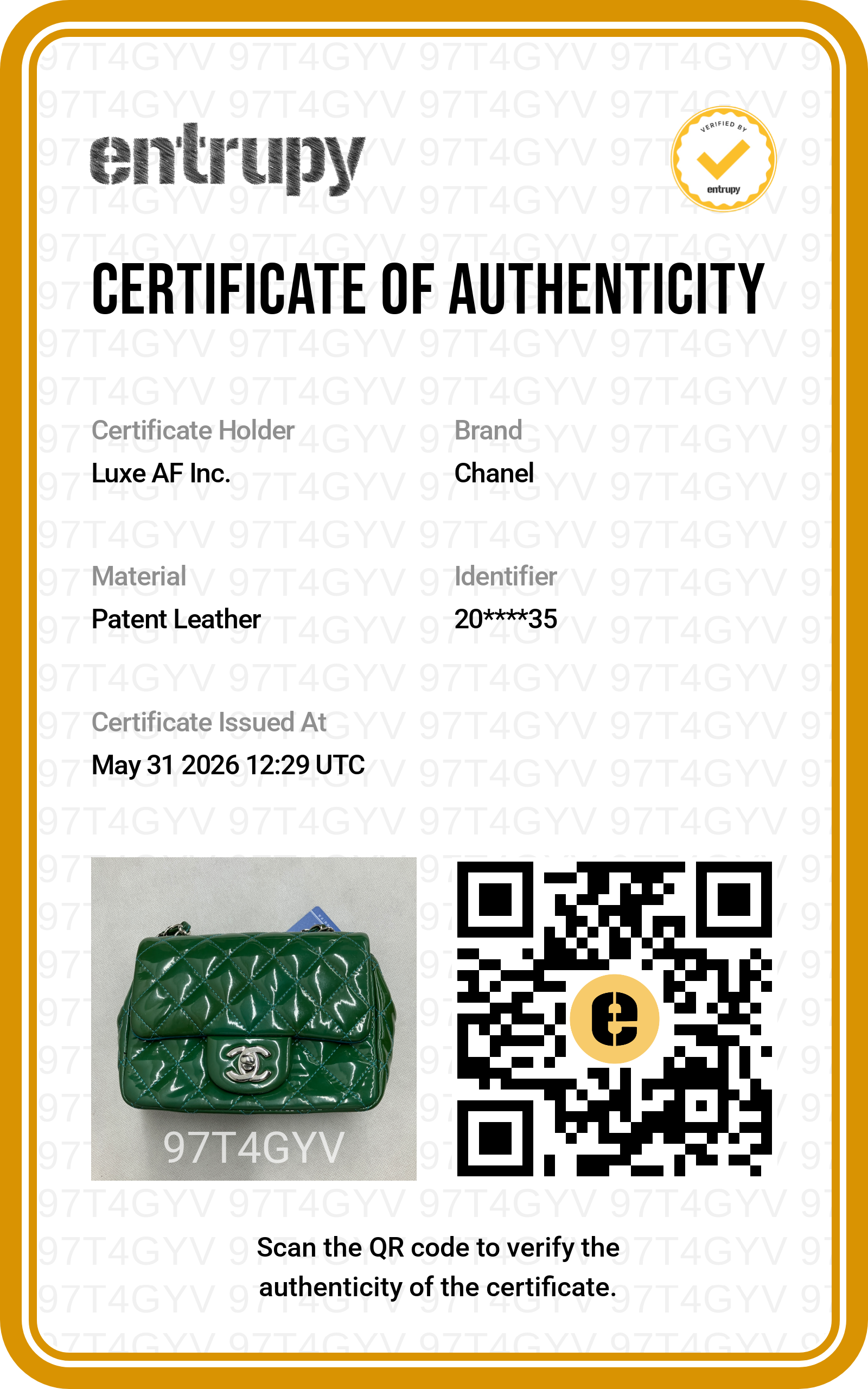 Chanel Classic Flap Green Quilted Patent Leather Flap Bag With Silver Buckle(20***35) IRIS235