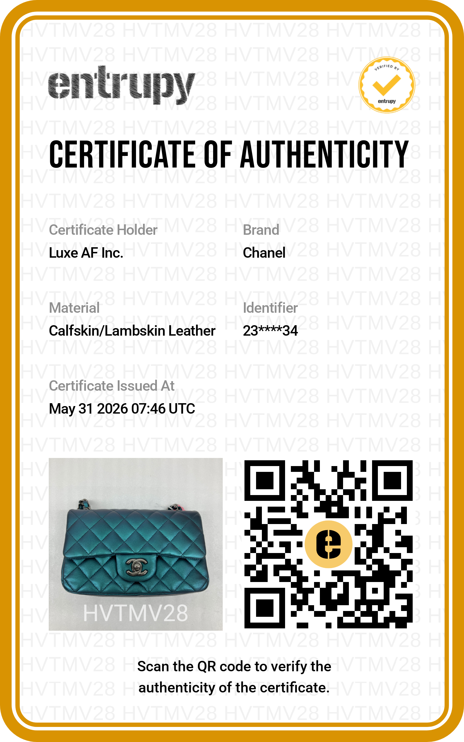 Chanel Classic Flap Iridescent Metallic Turquoise Blue Leather Shoulder Bag(23***34) CC2065