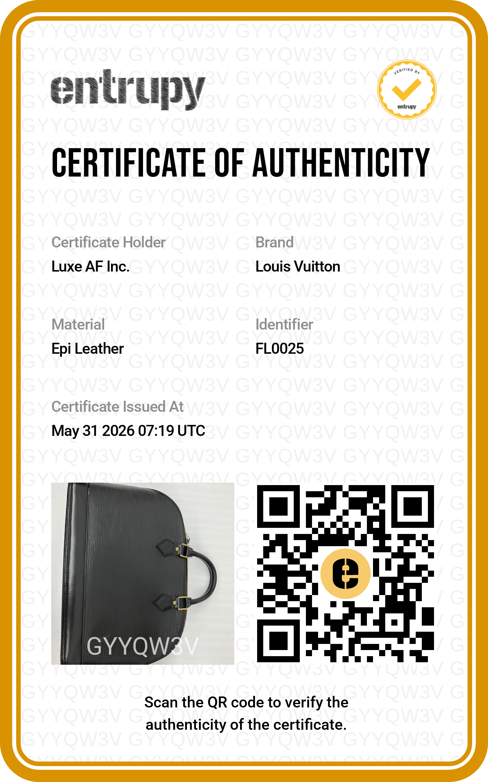 Louis Vuitton Alma Black Epi Leather Handle Bag LV2895