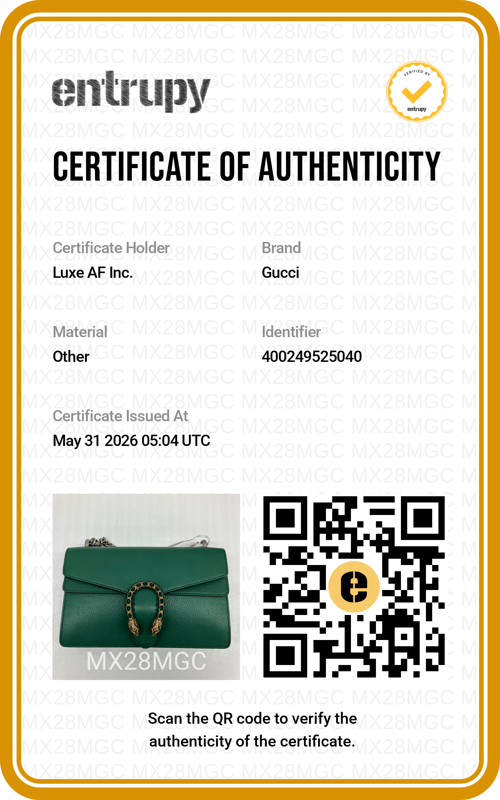 Gucci Dionysus Green Leather Shoulder Bag GG1151